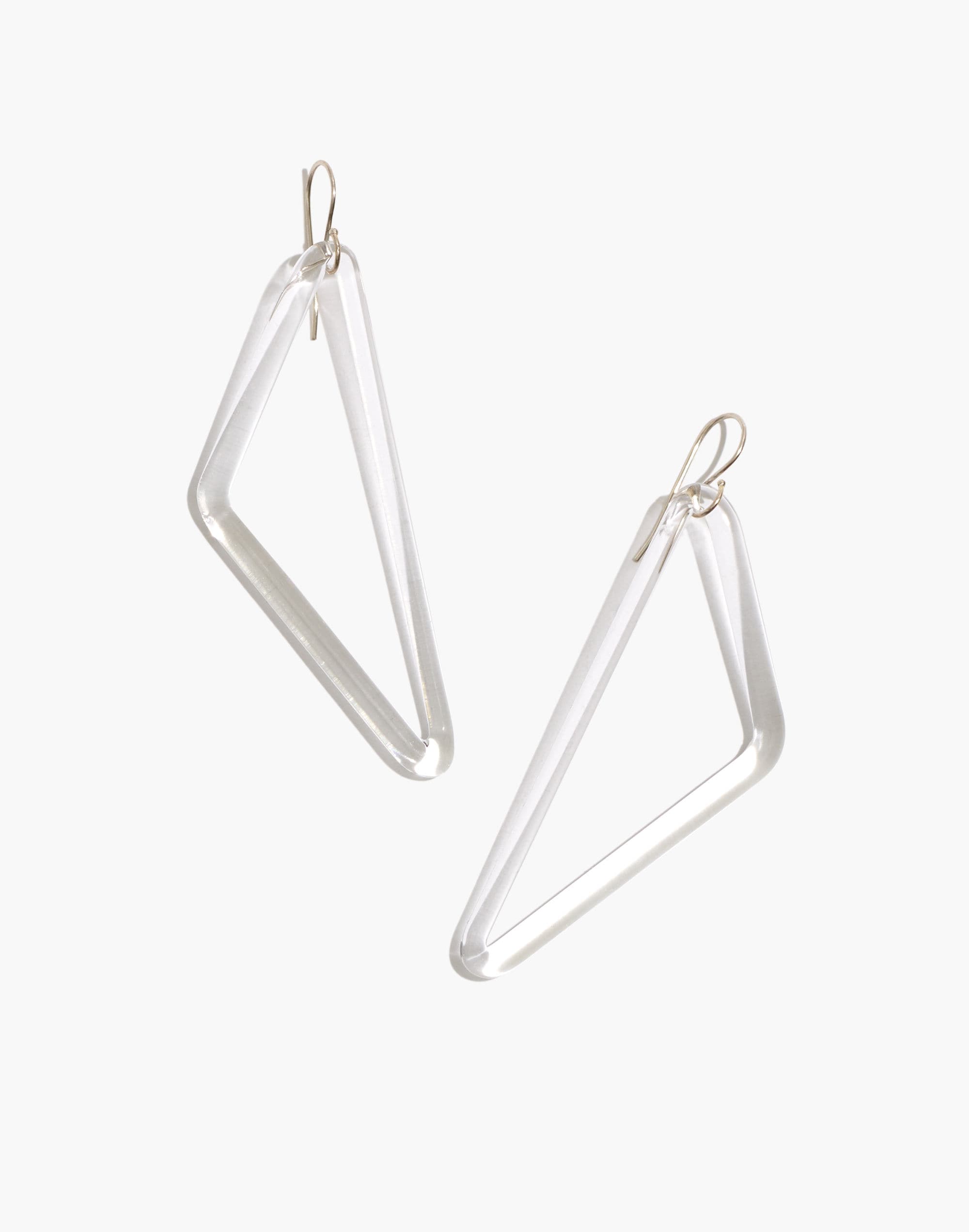 Jane D'Arensbourg Rhombus Clear Glass Earrings