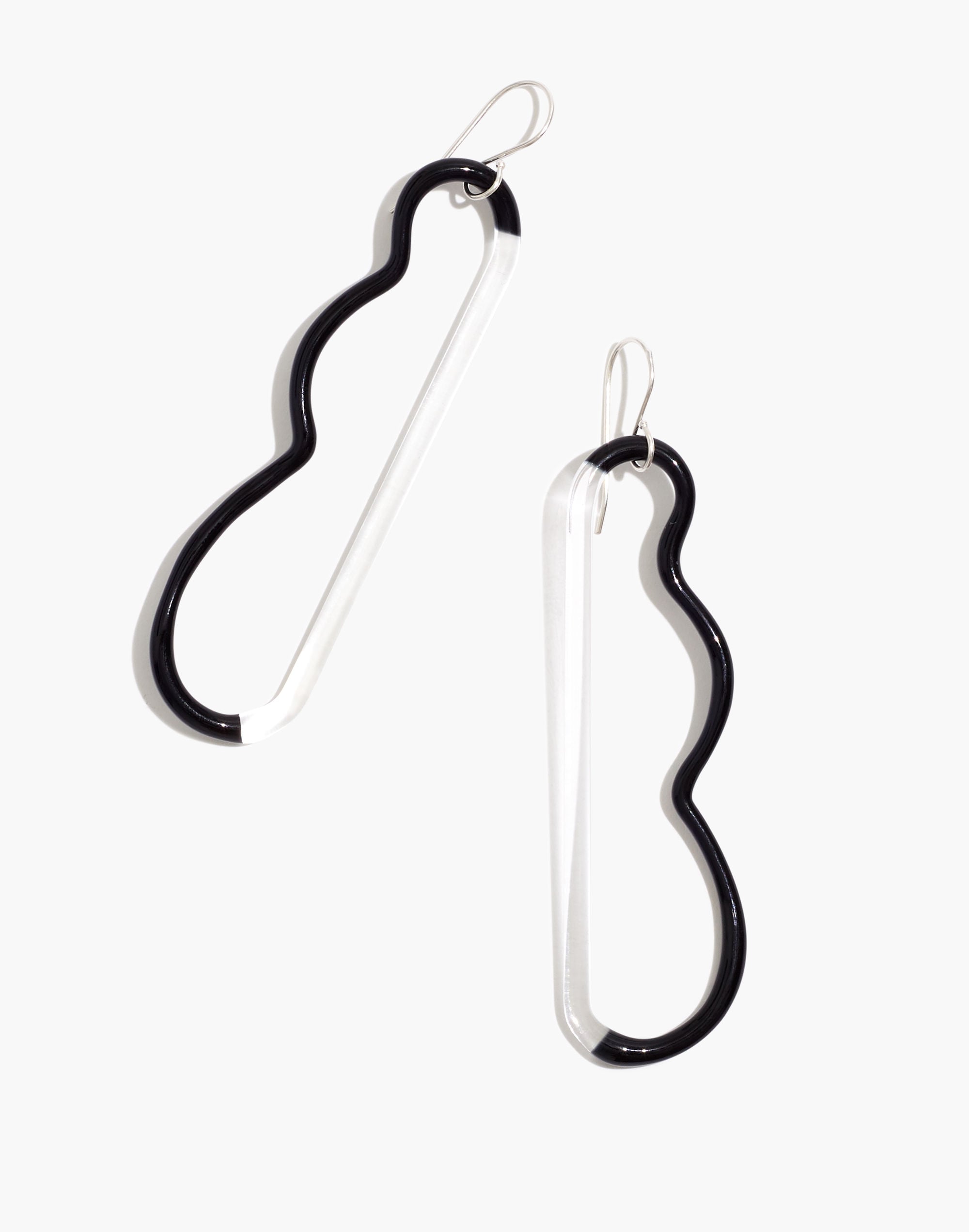 Jane D'Arensbourg Wave and Clear Glass Earrings
