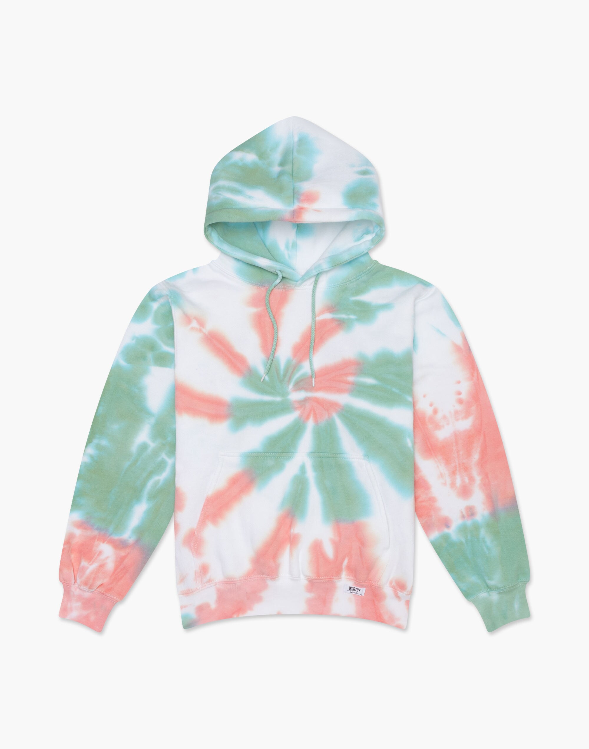 worthy threads&trade; tie dye hoodie in coral trails
