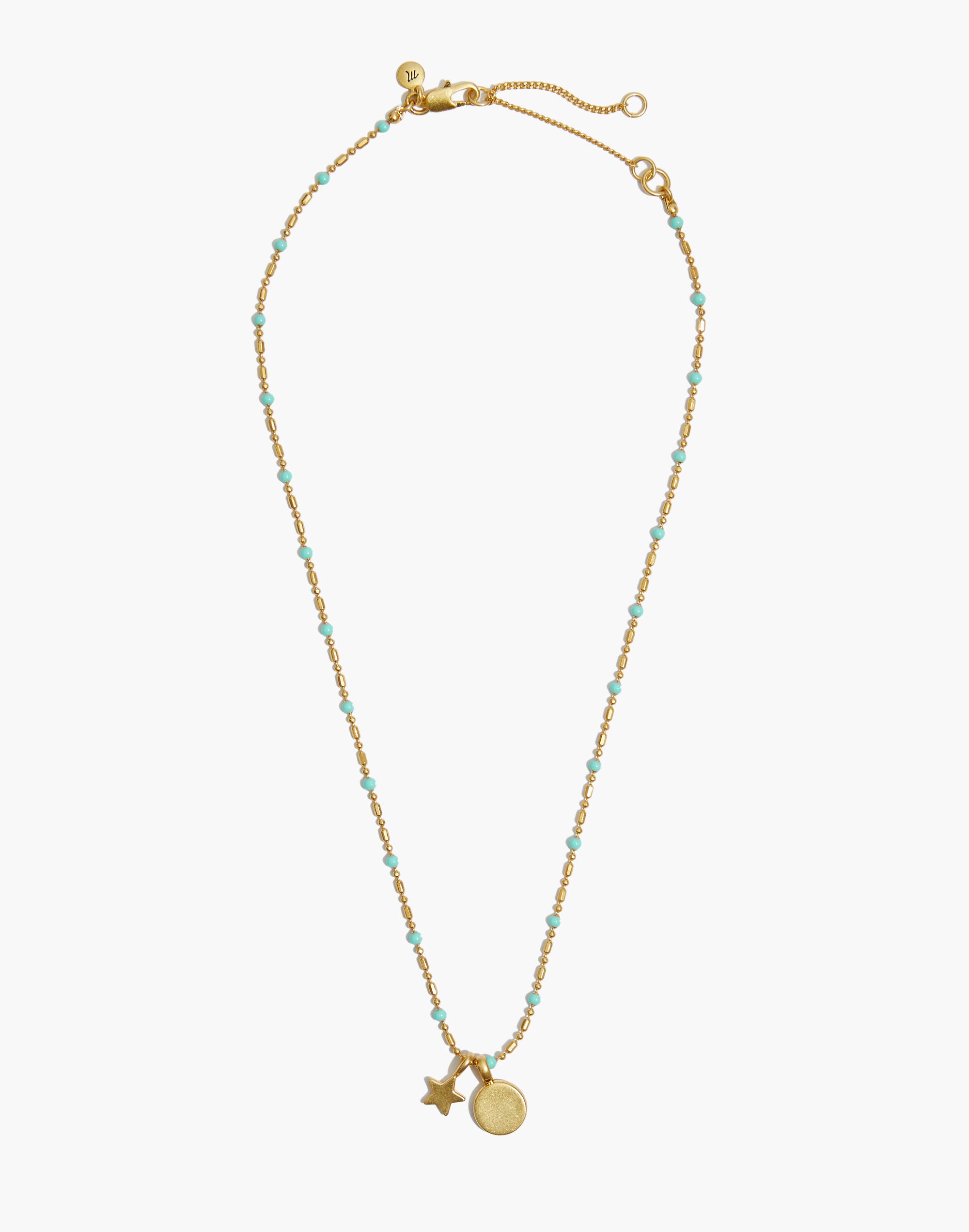 Star Pendant Enamel Chain Necklace