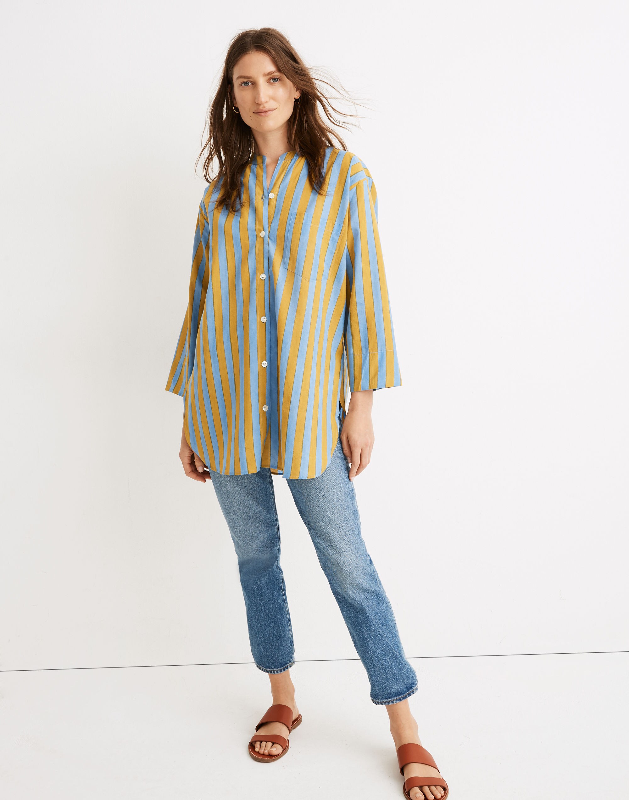Madewell x SZ Blockprints&trade; Striped Guru Top