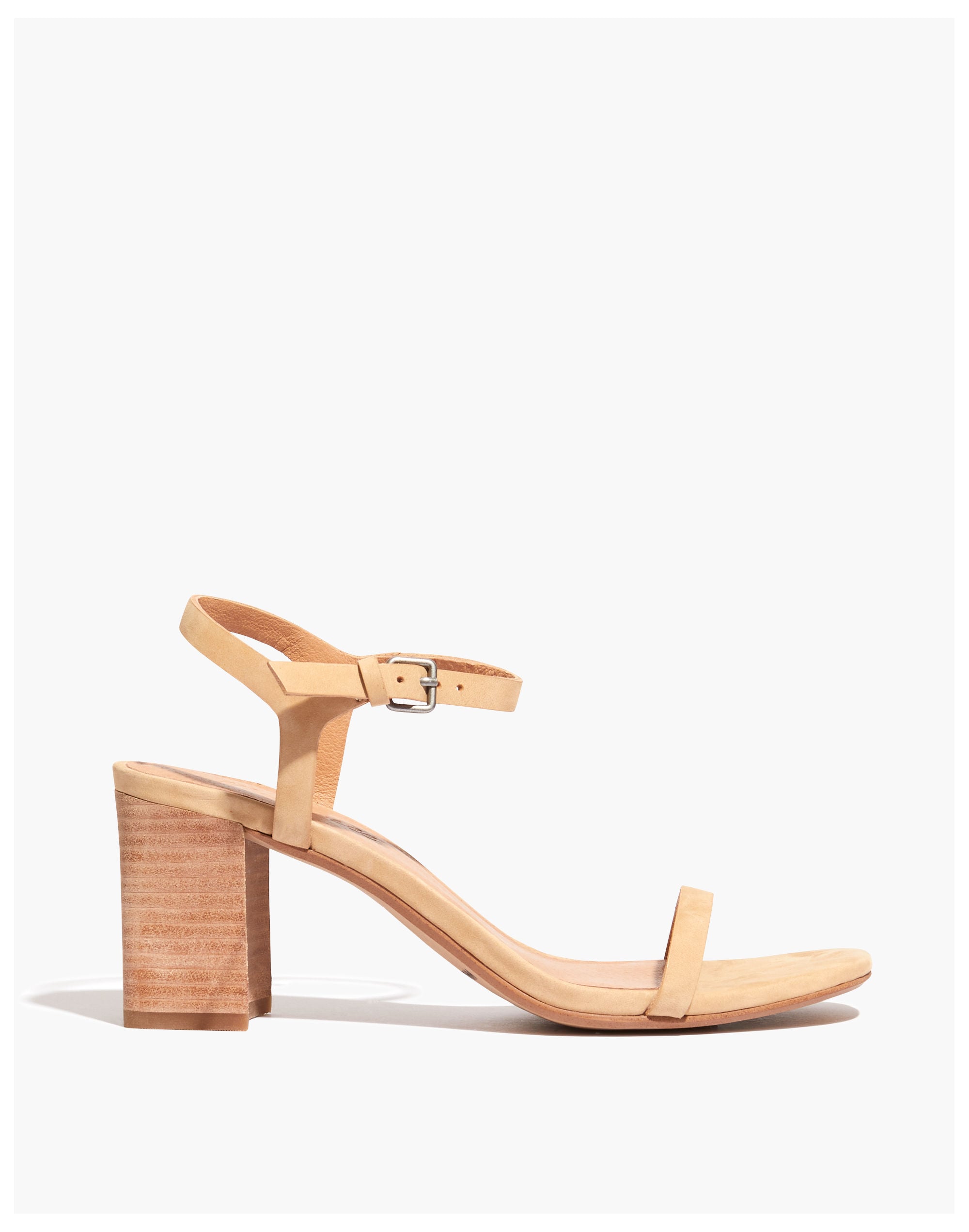 The Hollie Ankle-Strap Sandal in Nubuck Leather