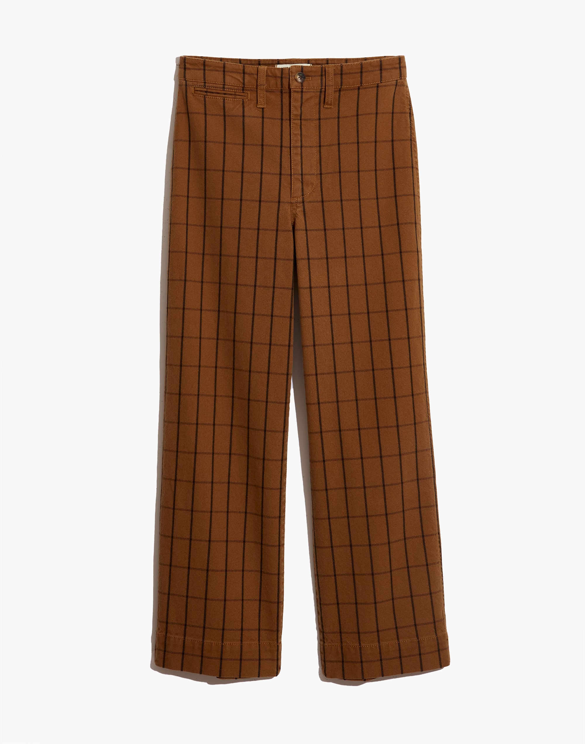 Slim Emmett Wide-Leg Crop Pants in Eberhart Plaid