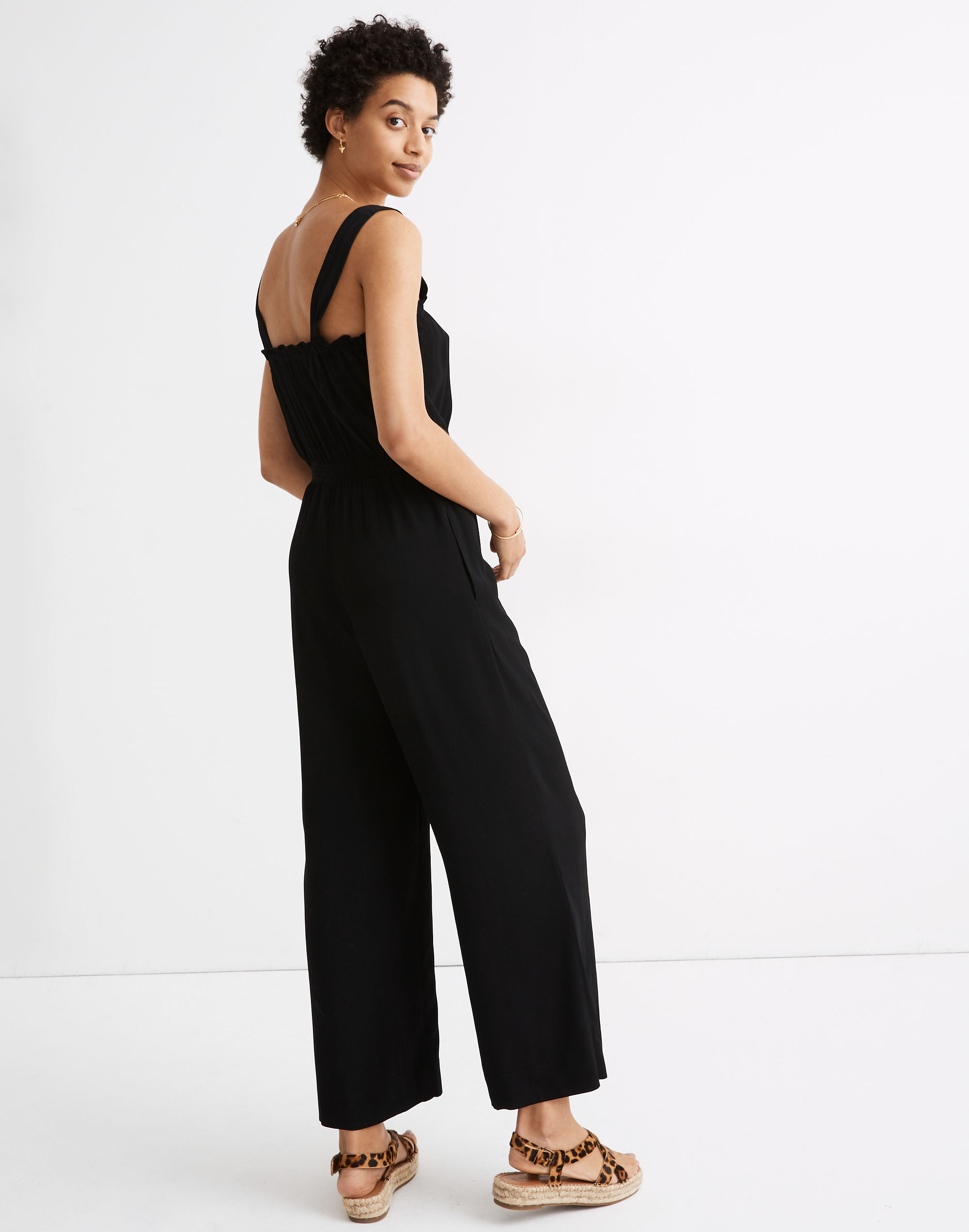 Smocked Tank Jumpsuit