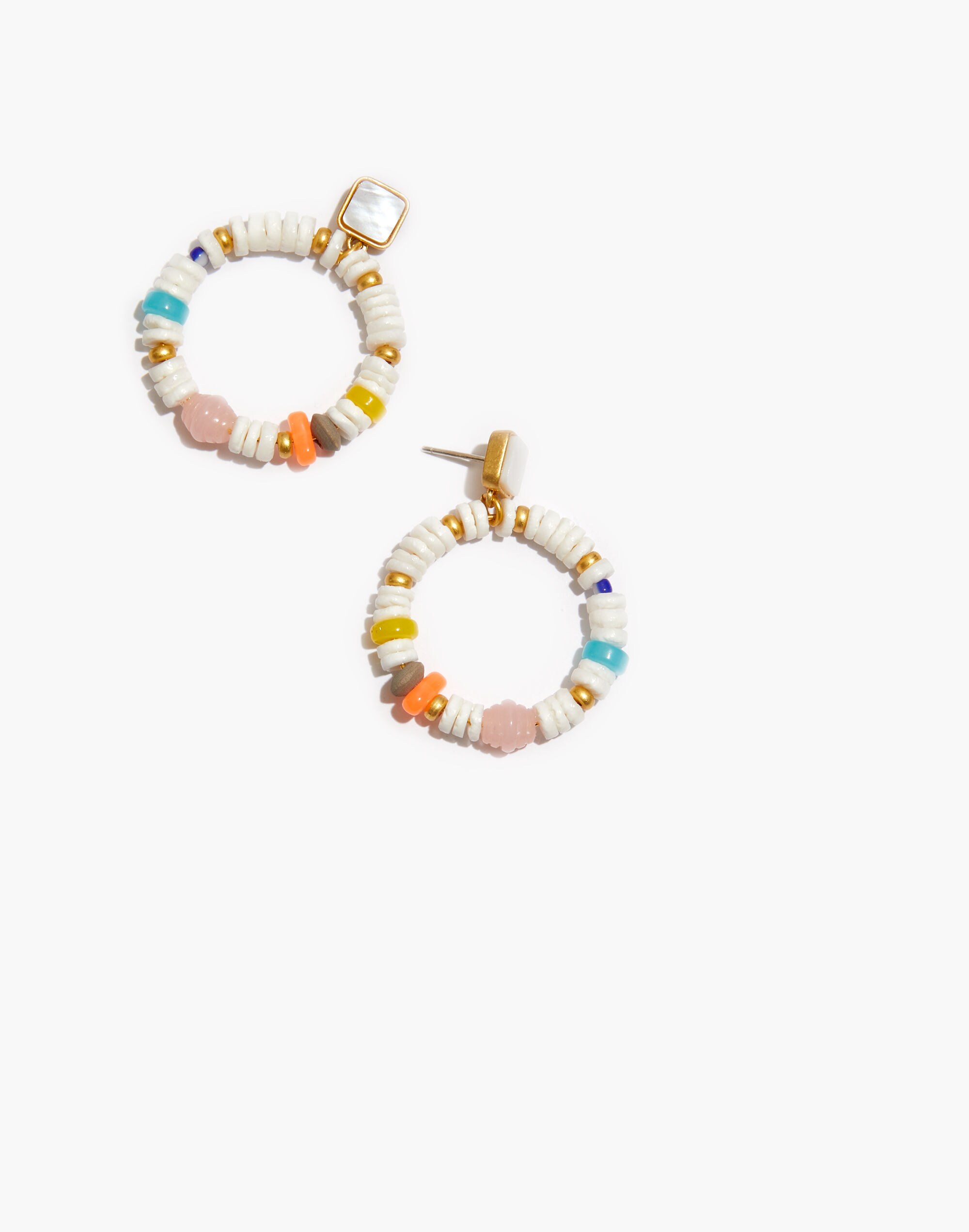 Puka Shell Hoop Earrings