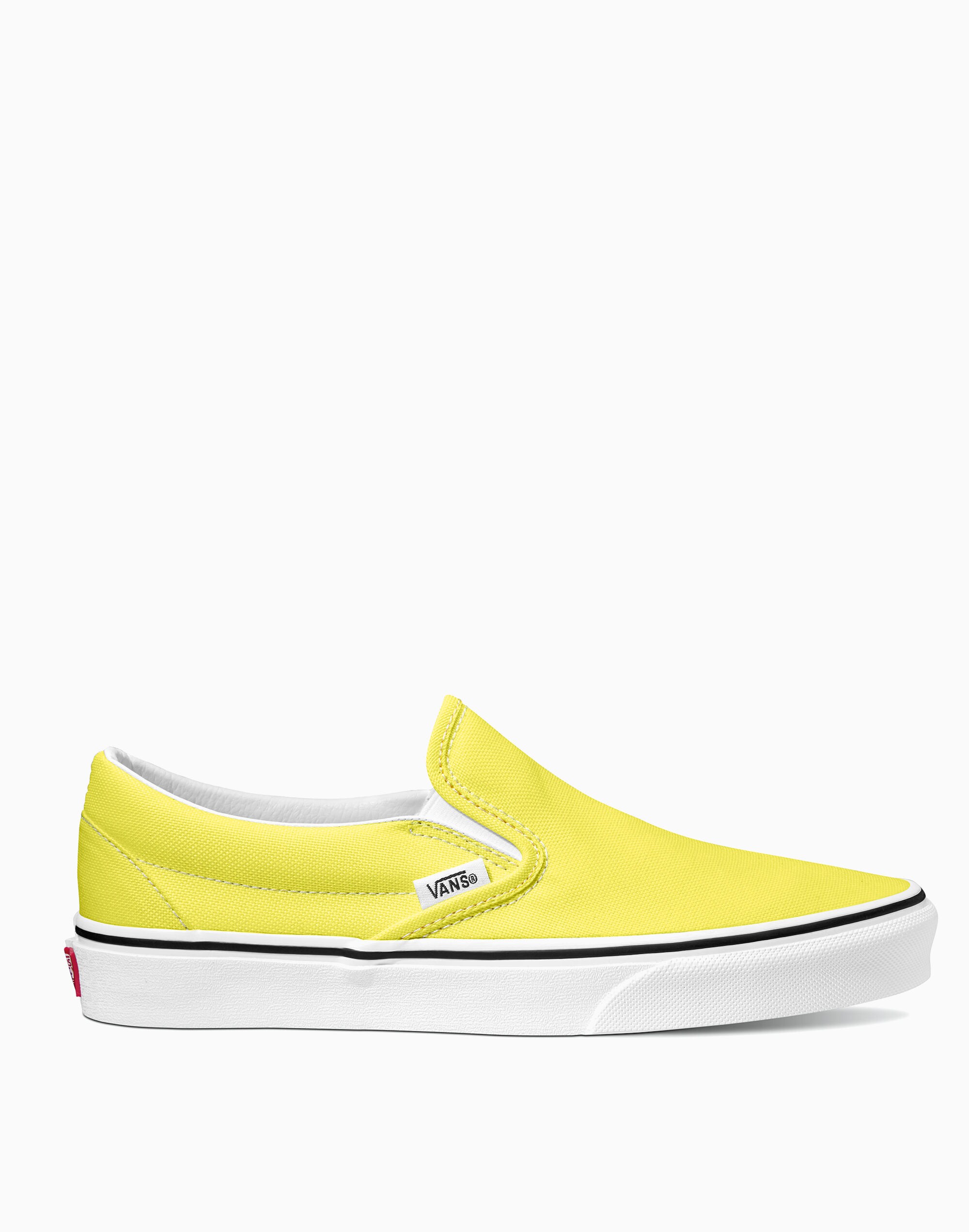 Vans&reg; Unisex Classic Slip-On Sneakers in Neon Yellow Canvas