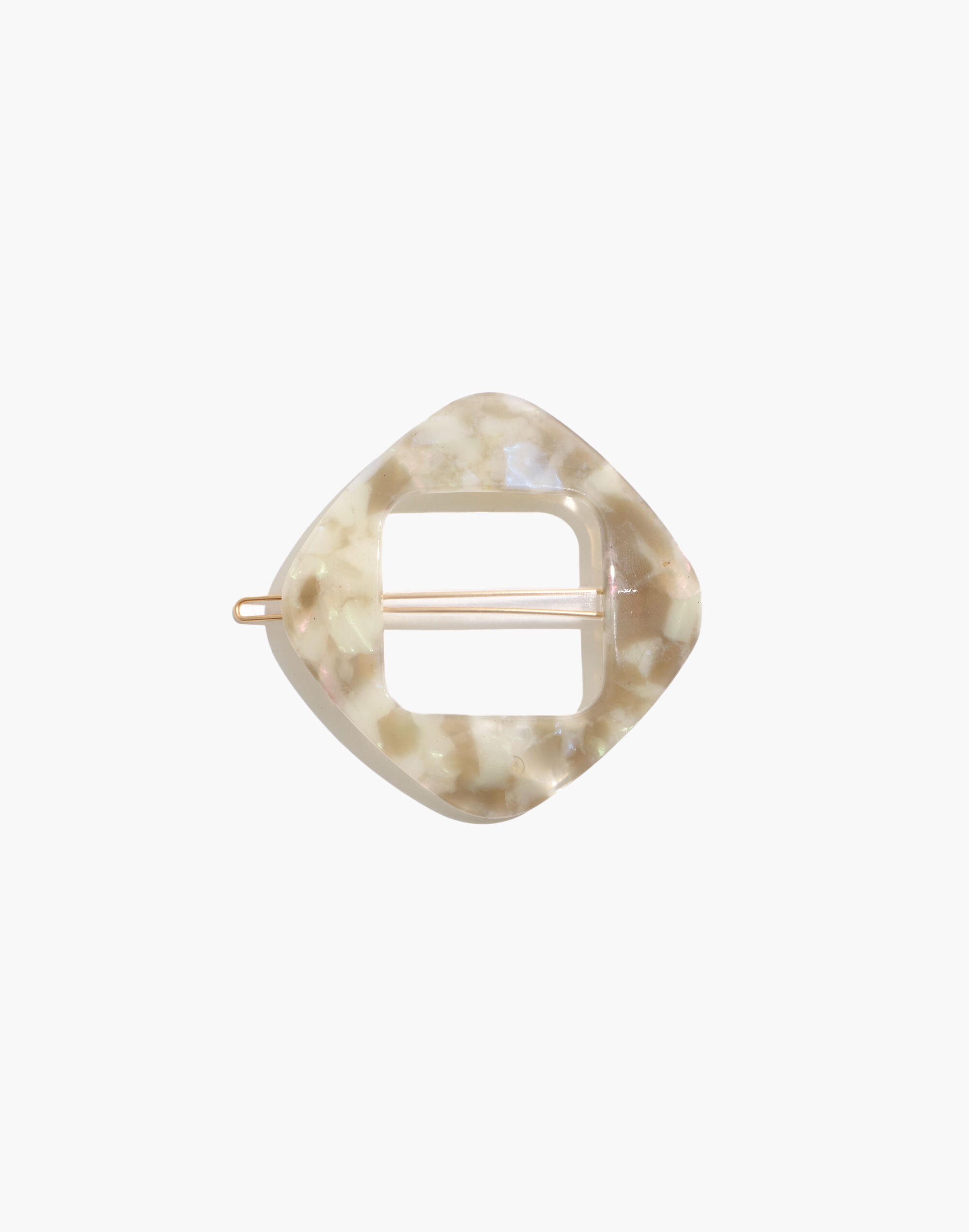 oversized acetate diamond-shaped barrette