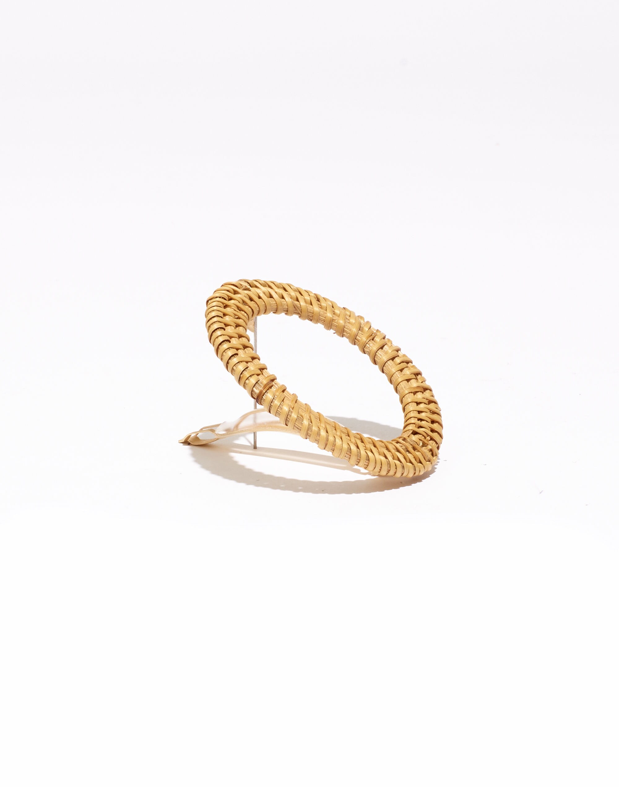 Rattan Oversized Circle Barrette