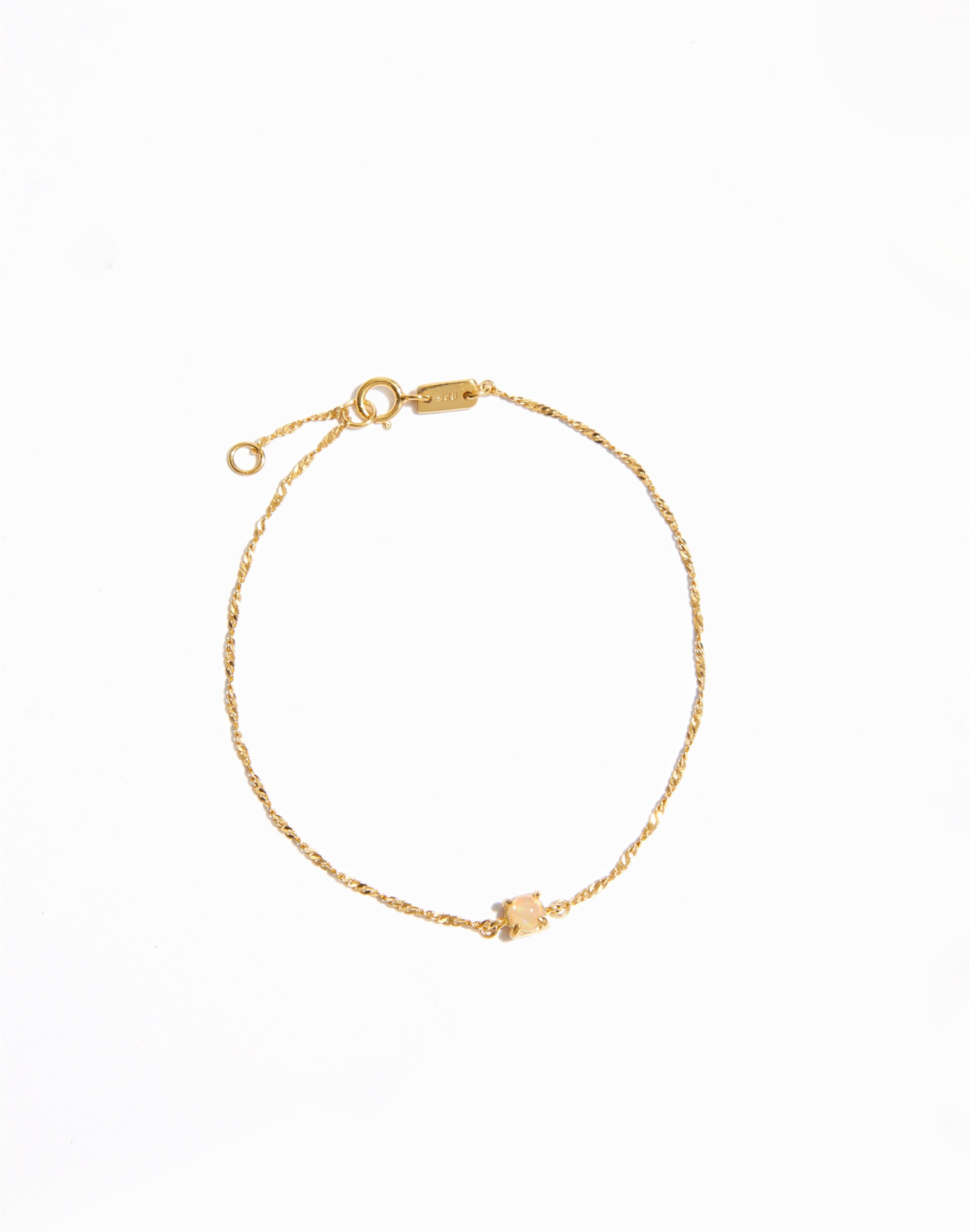 Delicate Collection Demi-Fine Opal Chain Bracelet