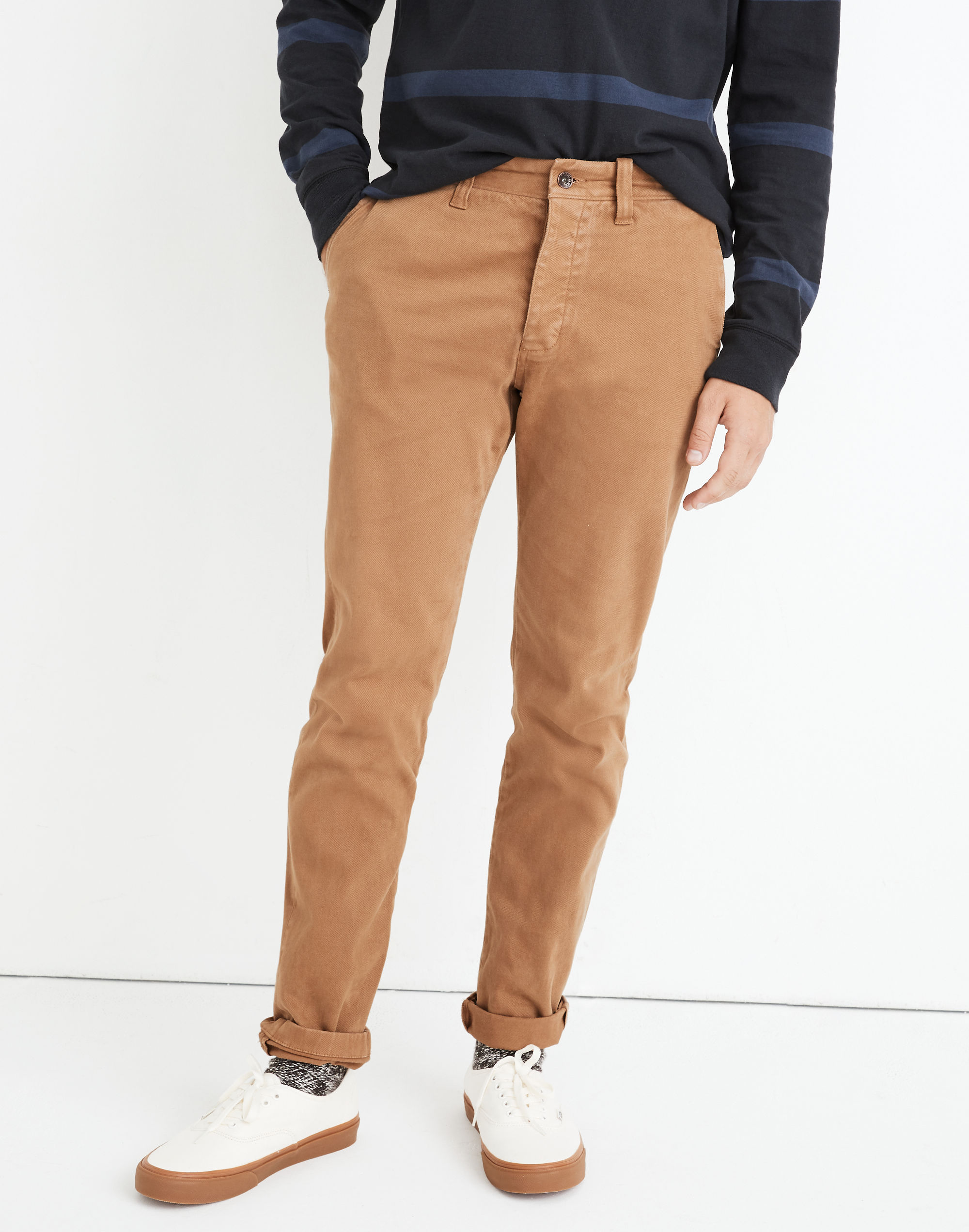 Slim Brushed Chino Pants