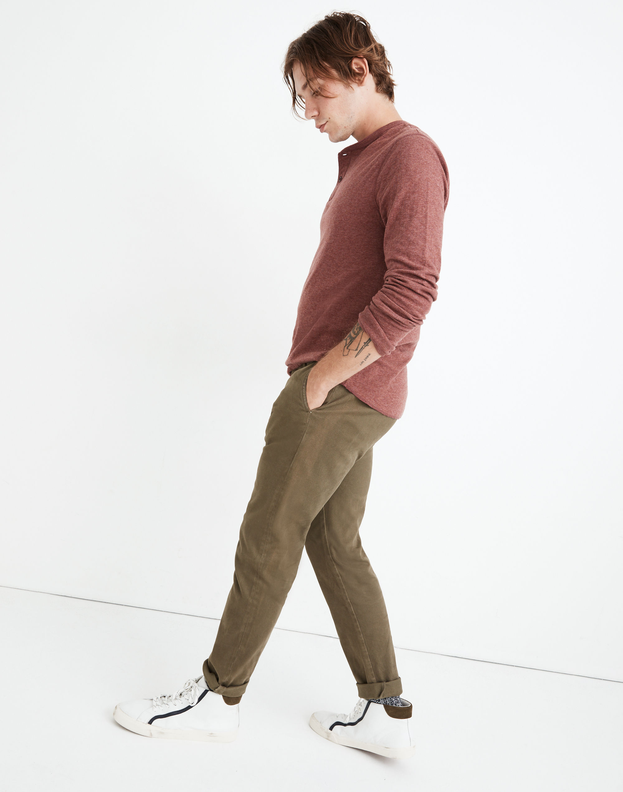 Slim Brushed Chino Pants