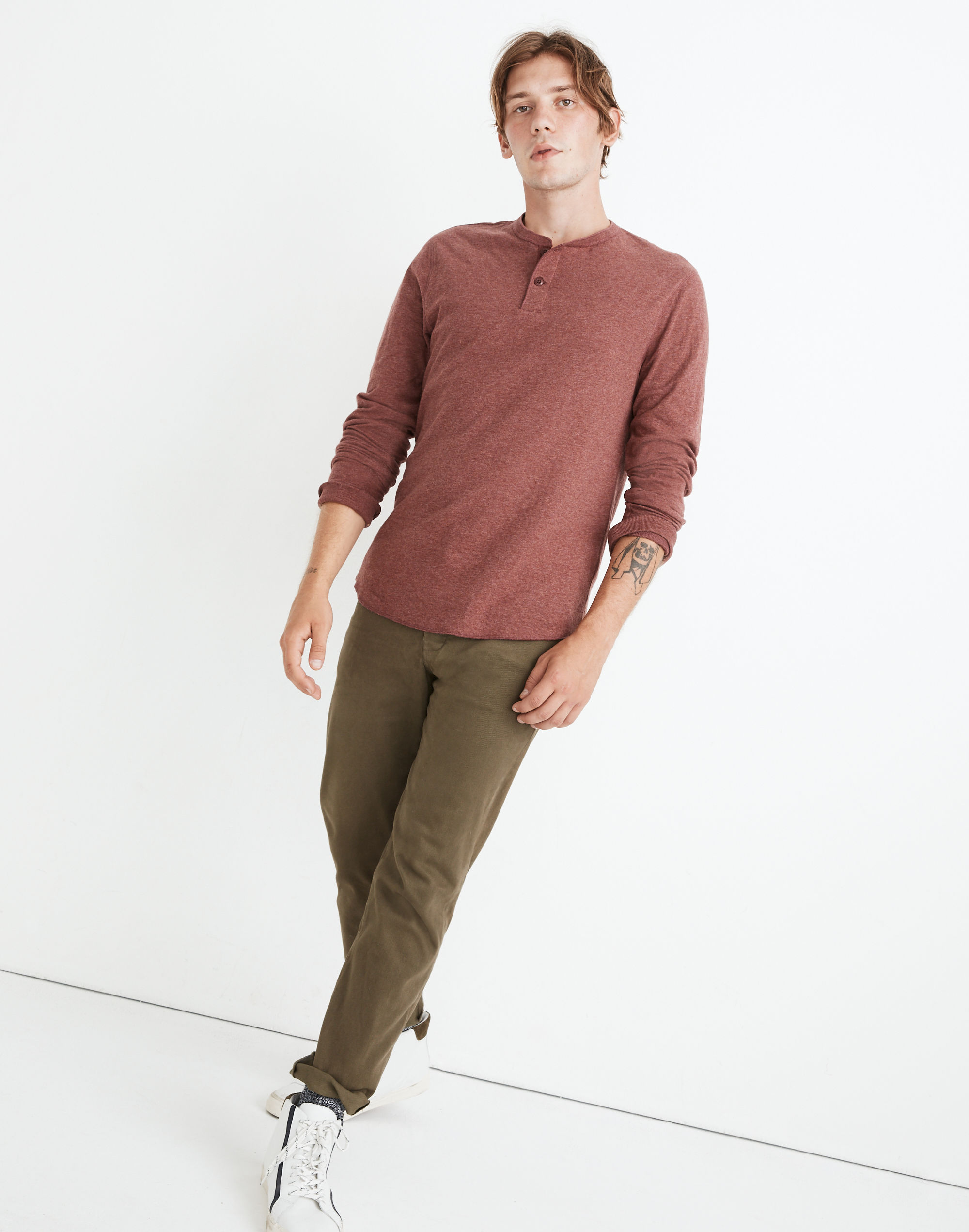 Slim Brushed Chino Pants