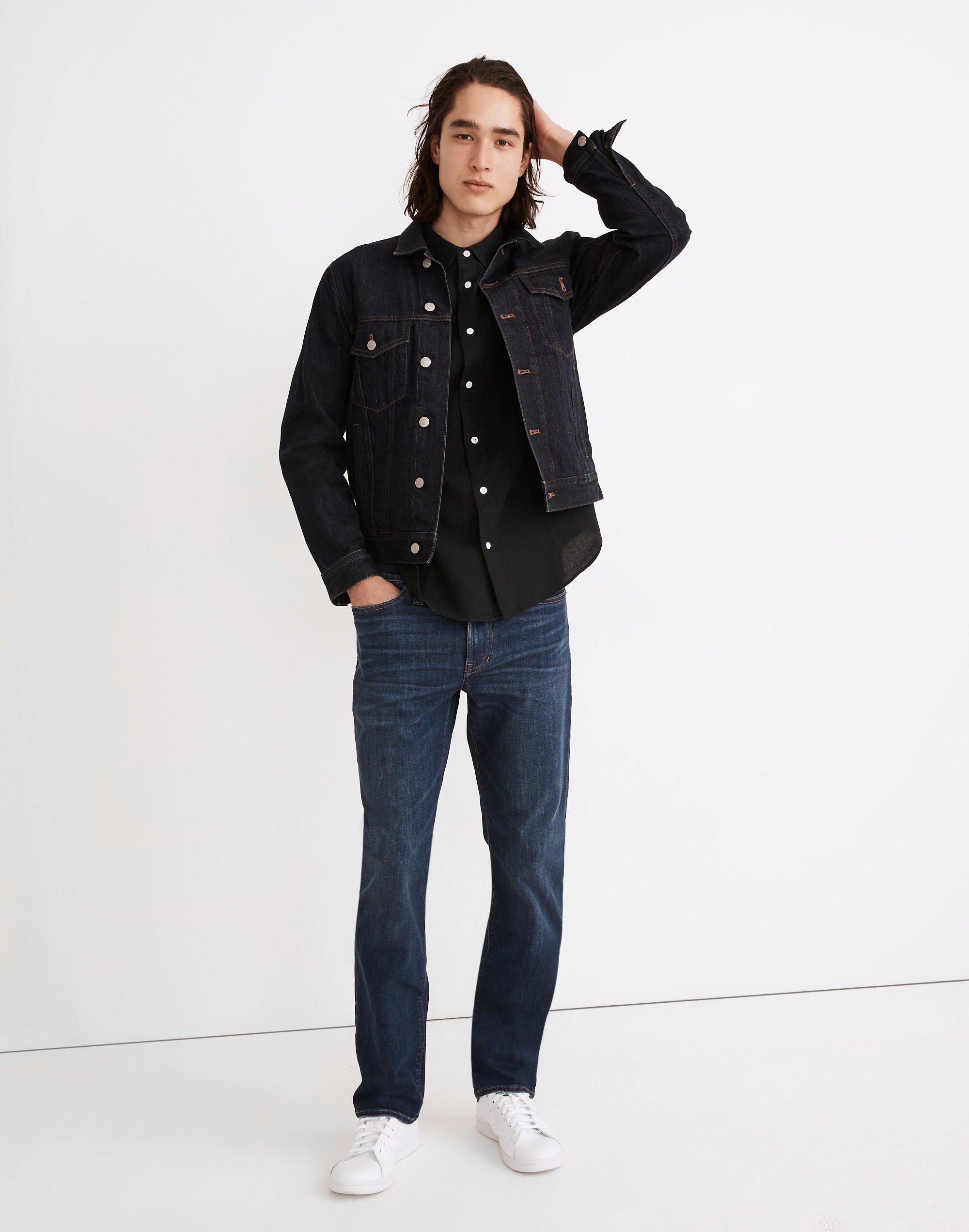 Straight Jeans in Leeward Wash: COOLMAX&reg; Denim Edition