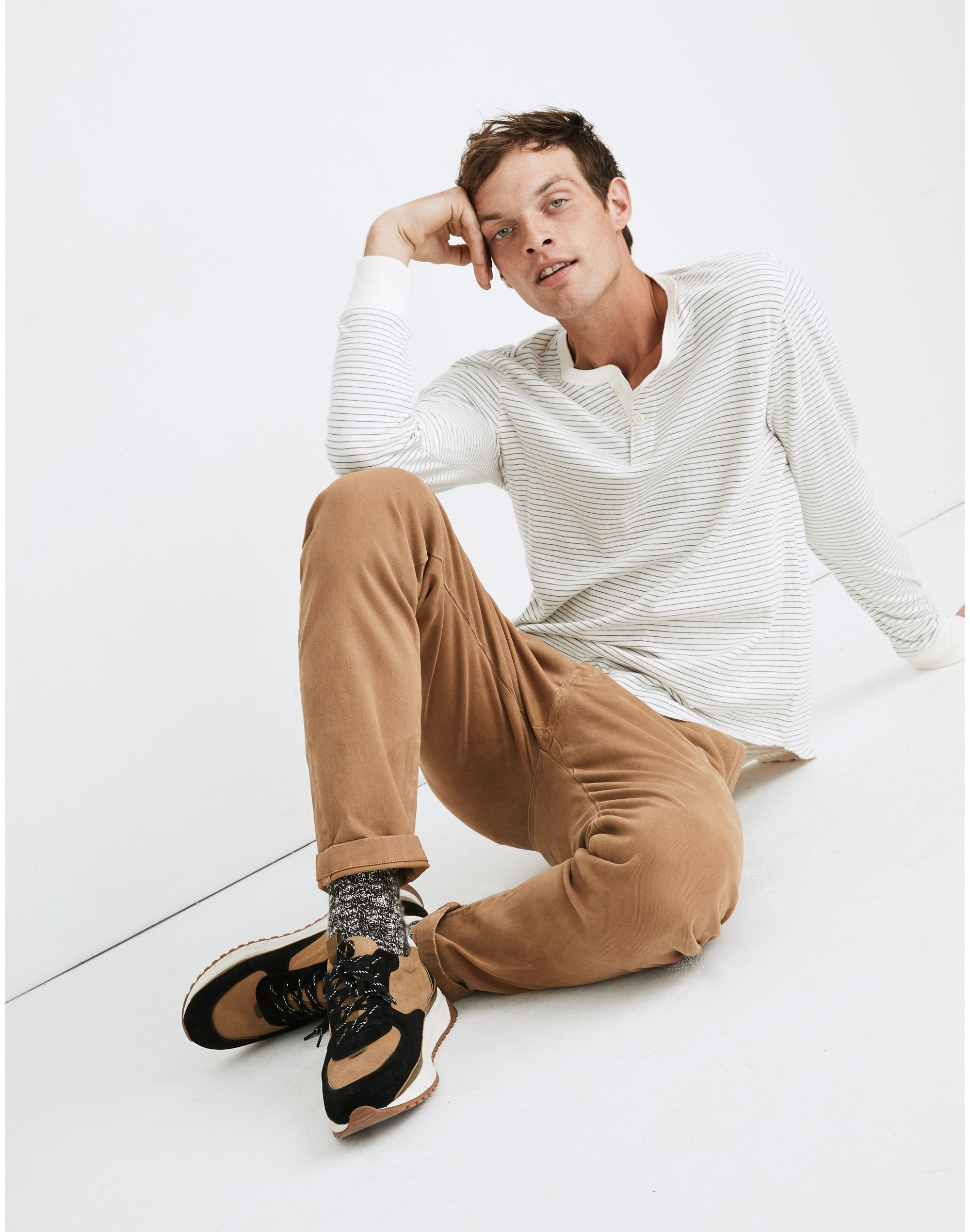 Athletic Slim Brushed Chino Pants