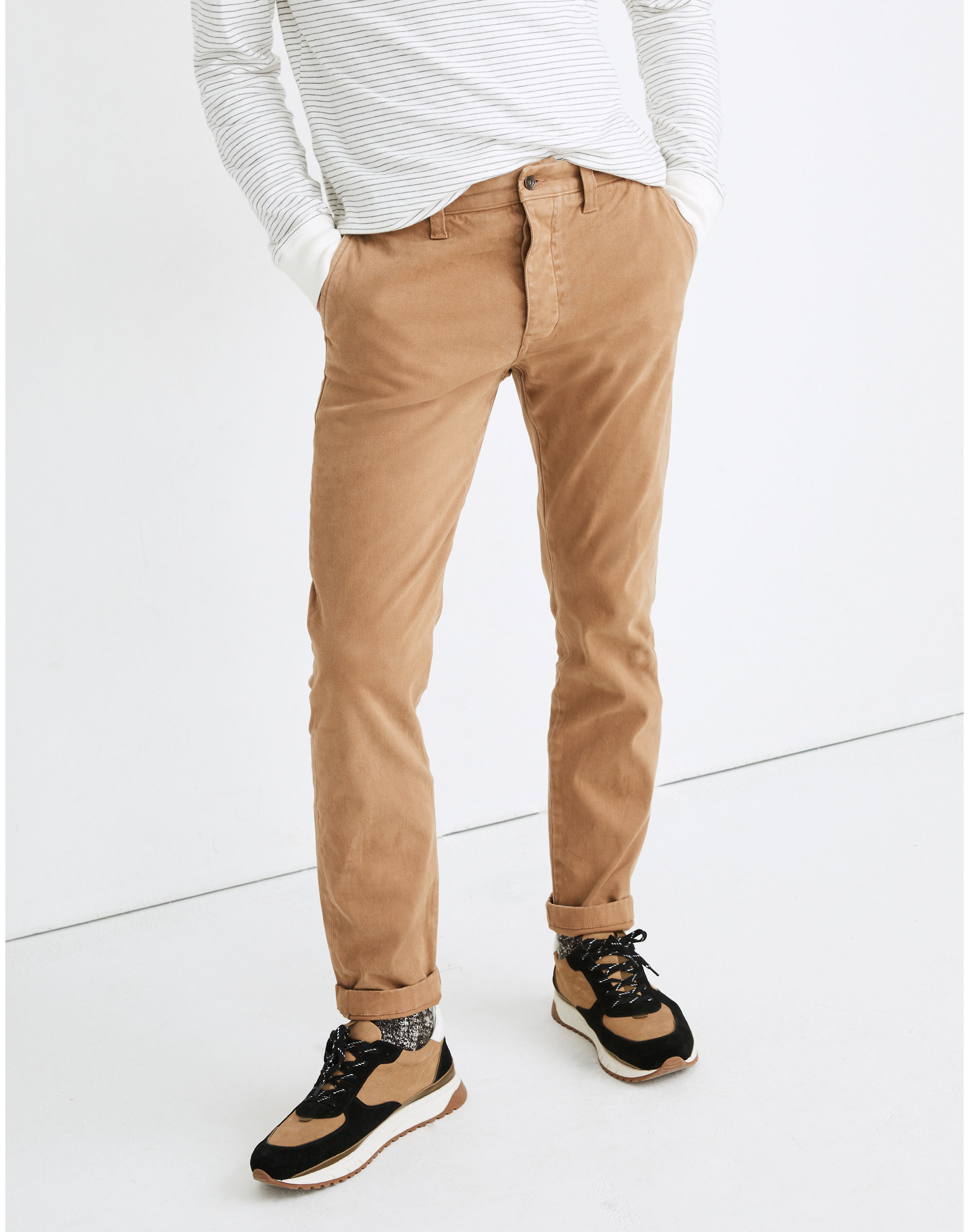 Athletic Slim Brushed Chino Pants