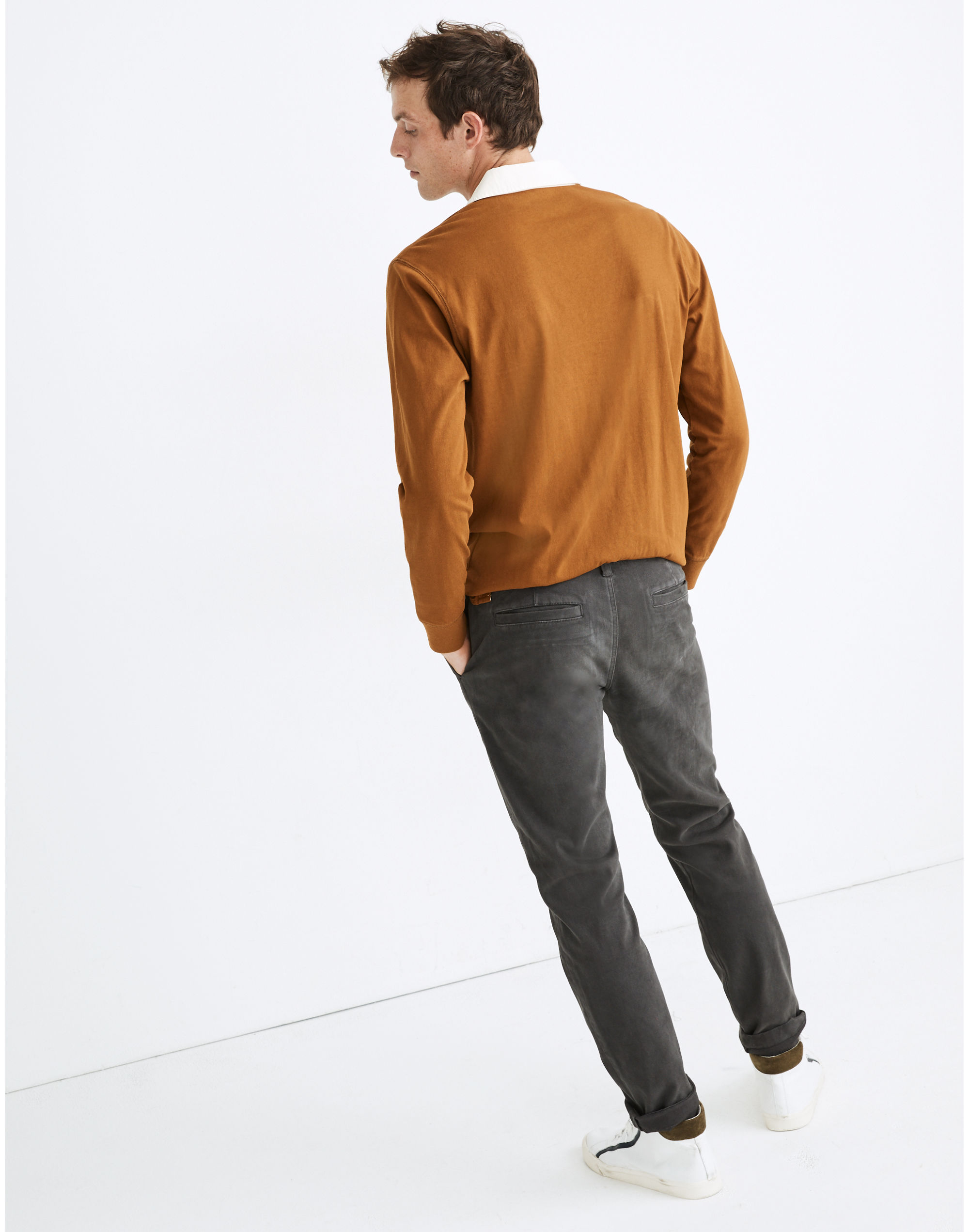 Athletic Slim Brushed Chino Pants