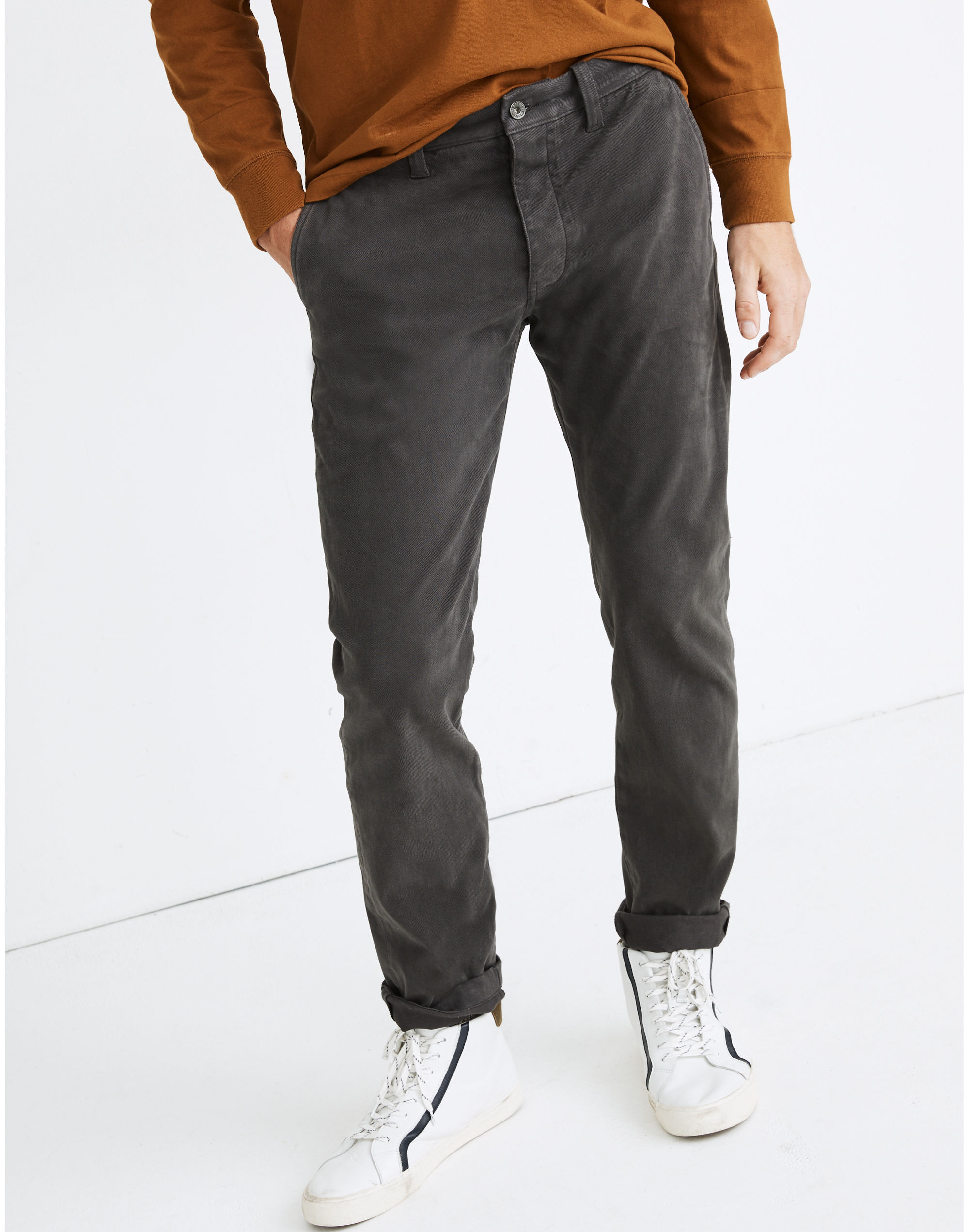 Athletic Slim Brushed Chino Pants