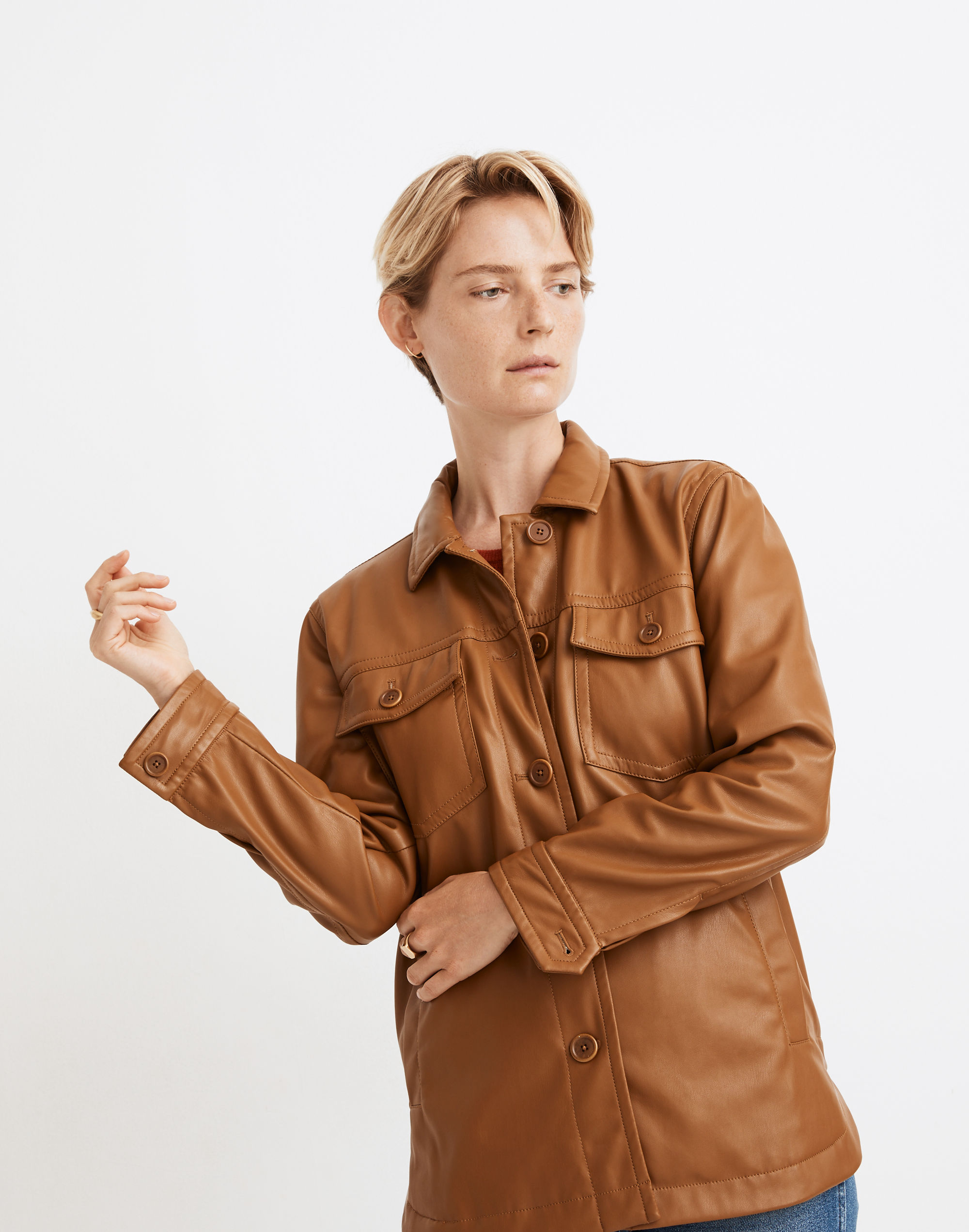 Vegan Leather Chore Jacket