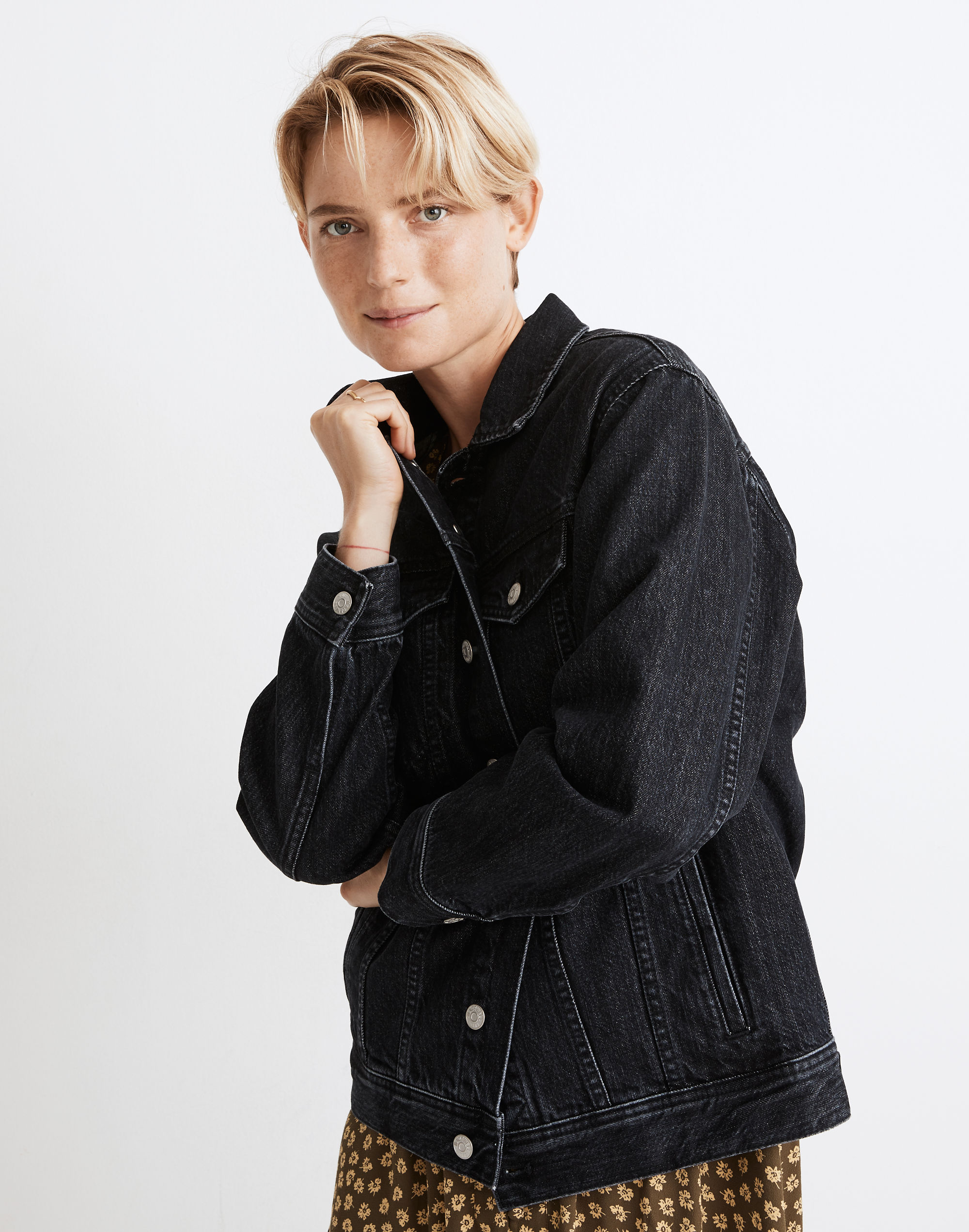 The Oversized Trucker Jean Jacket in Lunar Wash