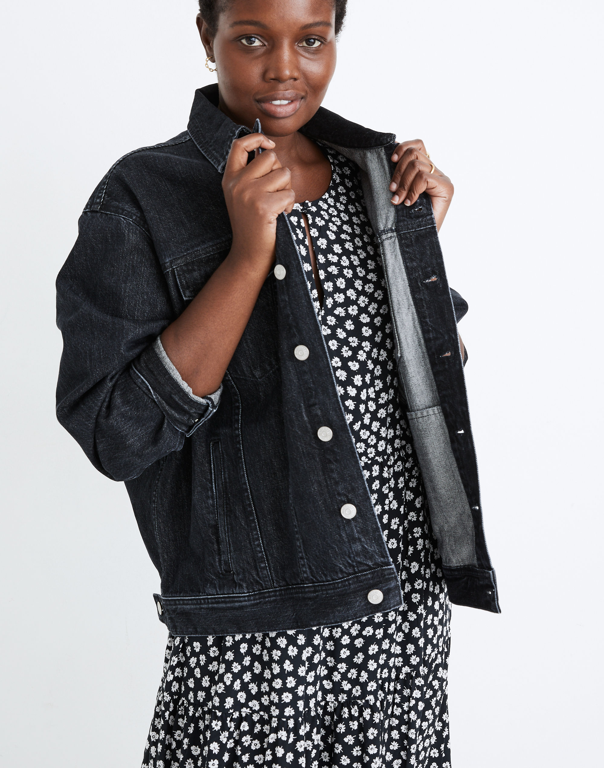 The Oversized Trucker Jean Jacket in Lunar Wash | Madewell