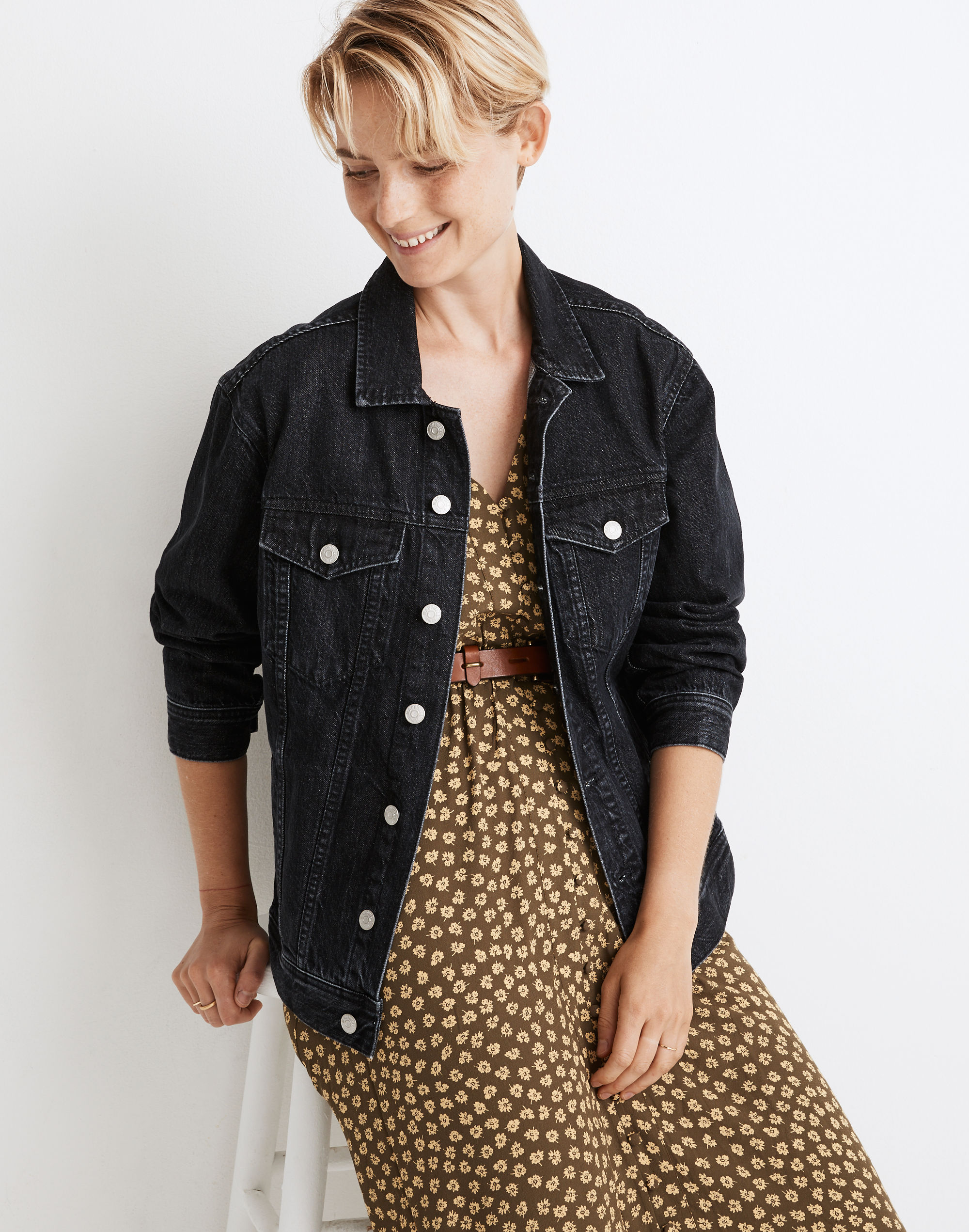 The Oversized Trucker Jean Jacket in Lunar Wash