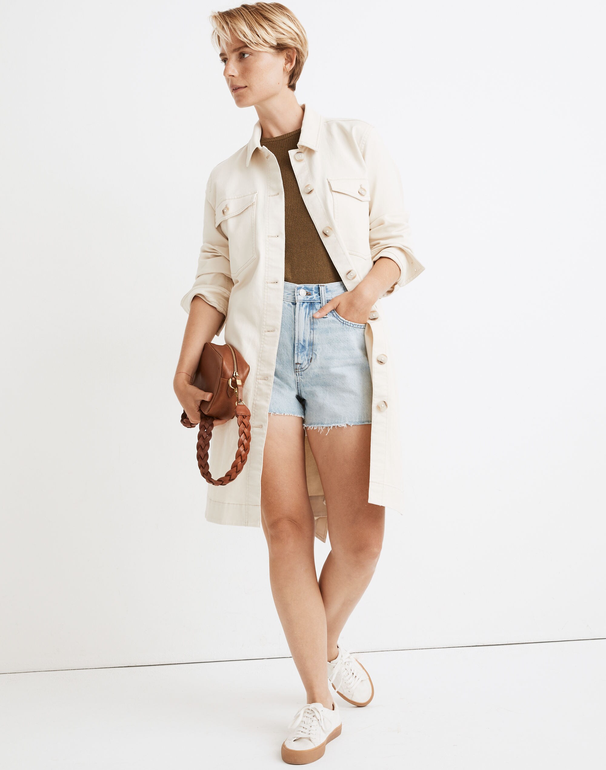 long belted chore coat