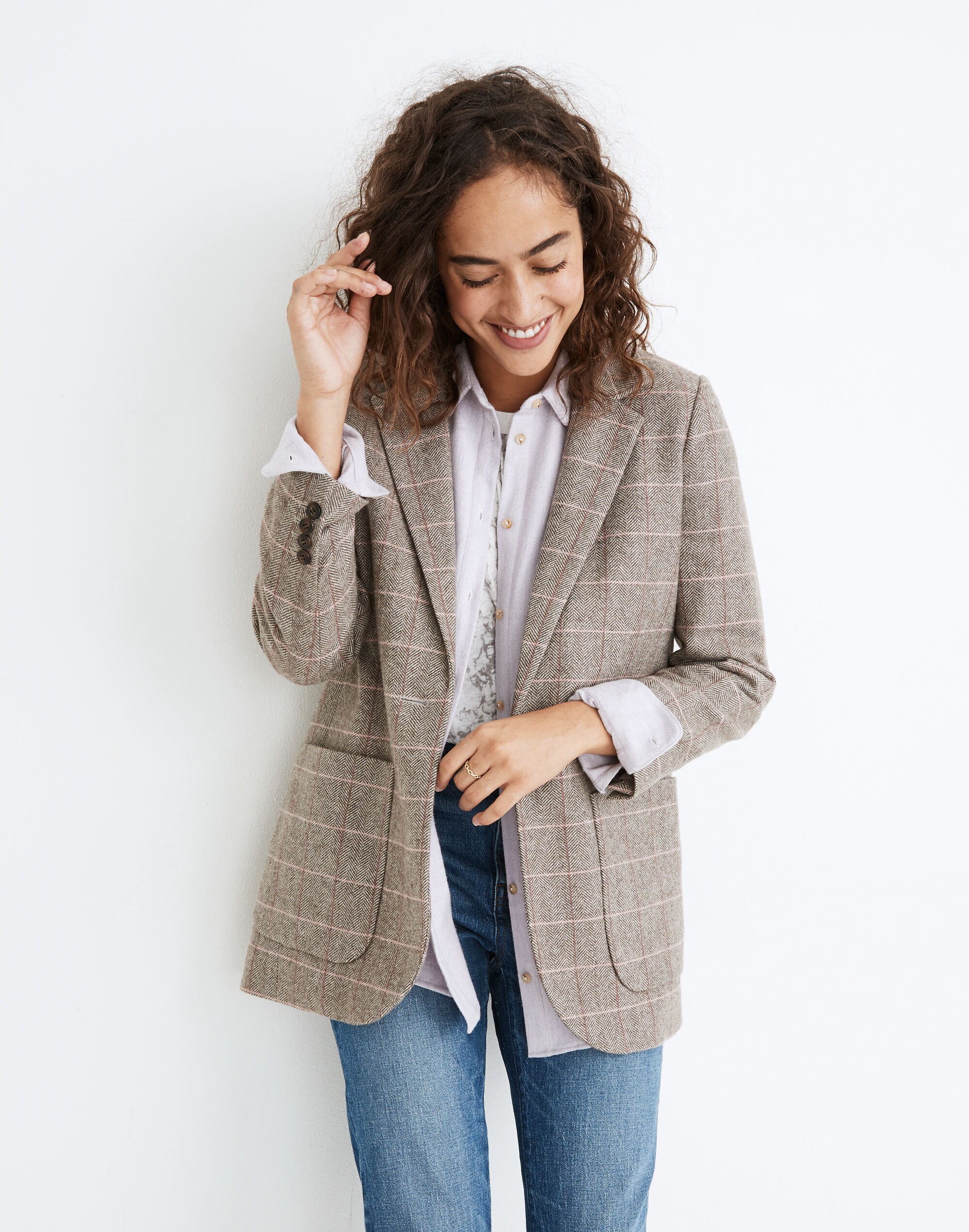 larsen blazer in plaid