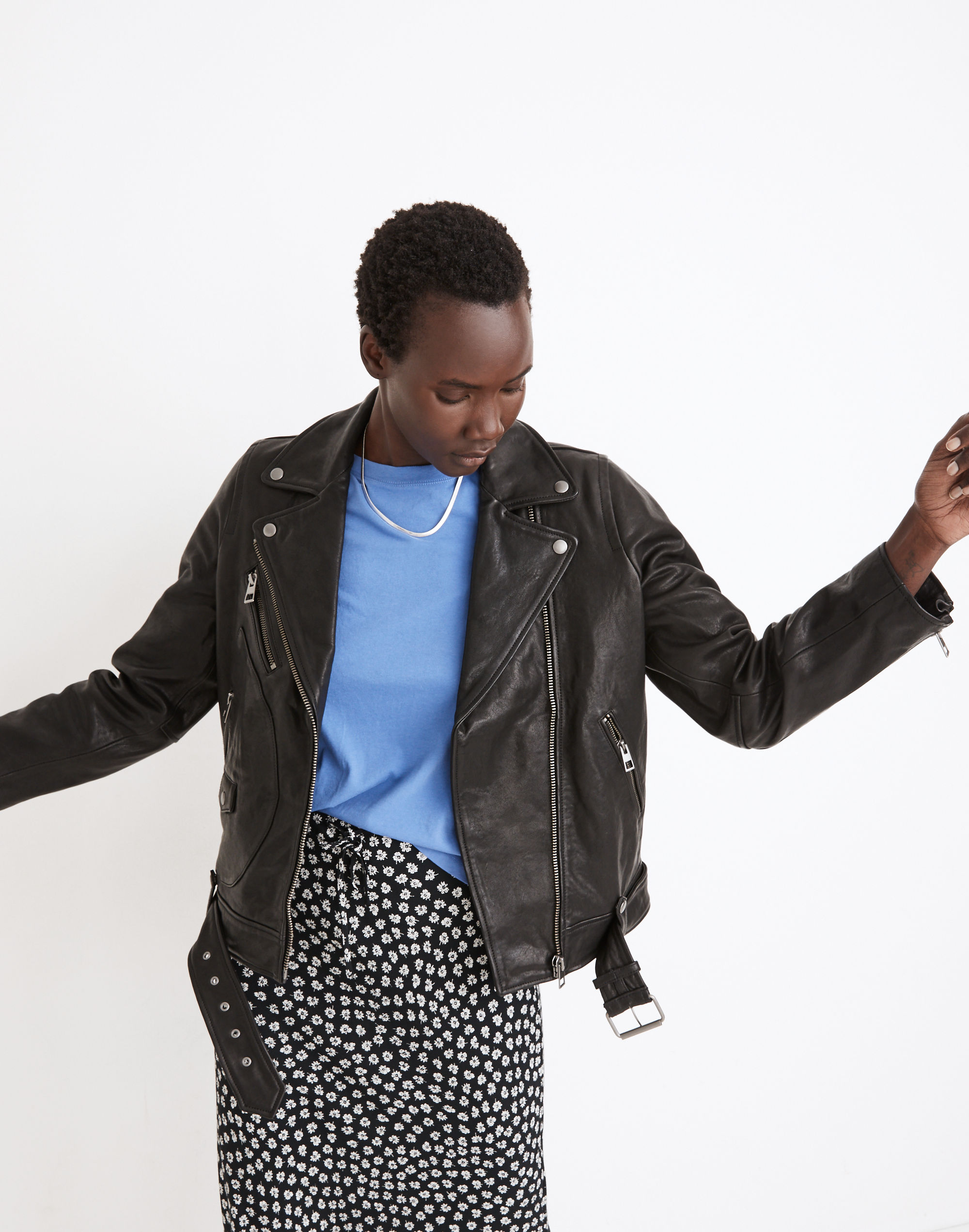 oversized leather jacket