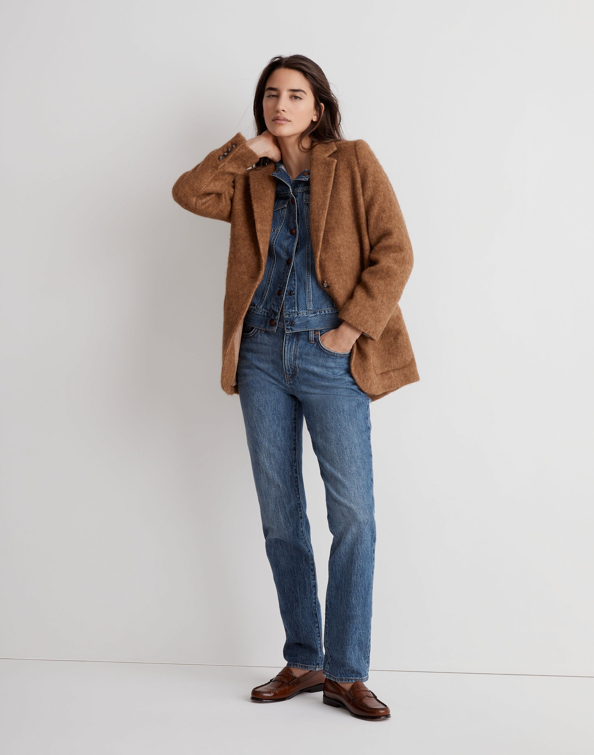 the larsen blazer in boucl&eacute;