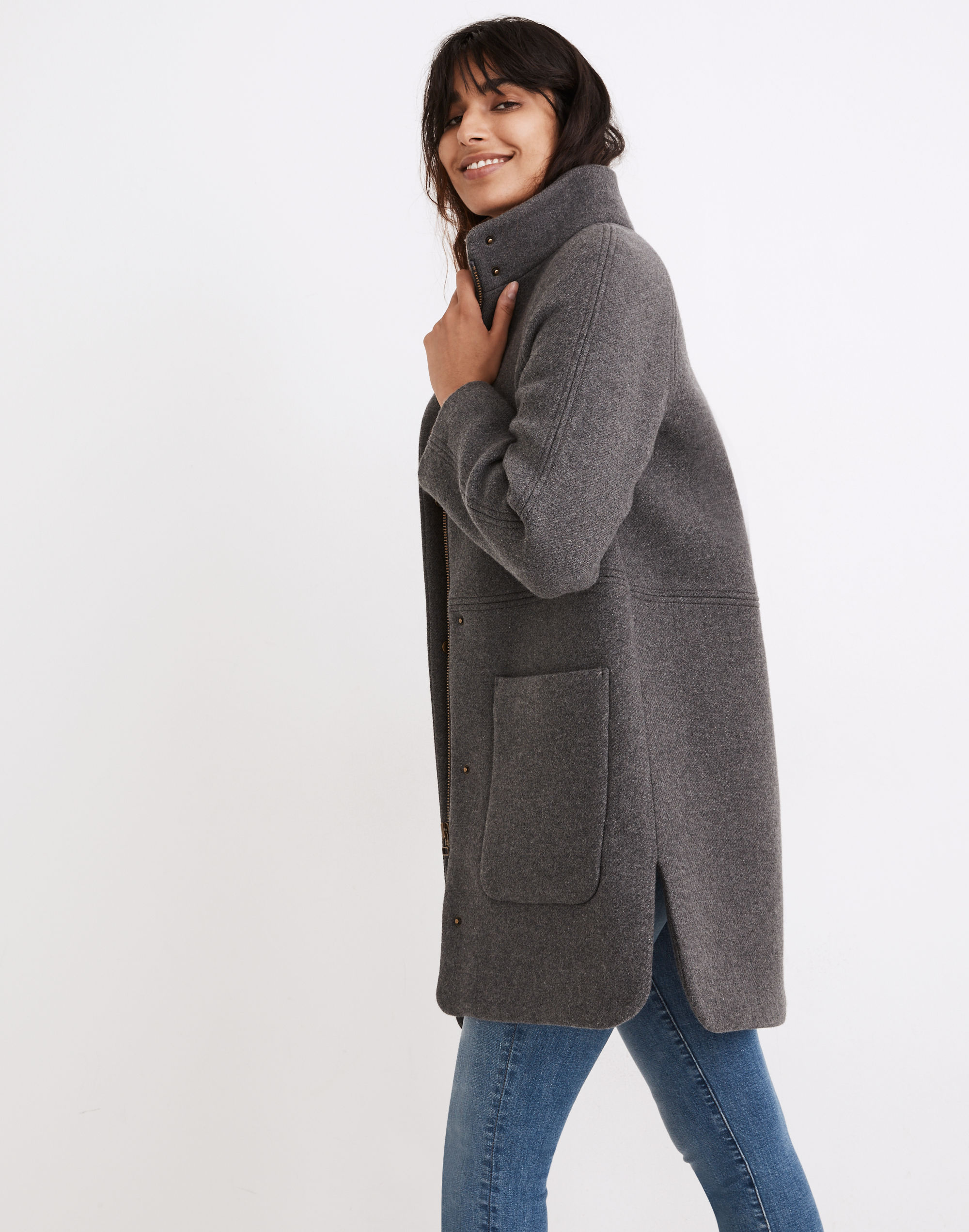 Petite Estate Cocoon Coat in Insuluxe Fabric