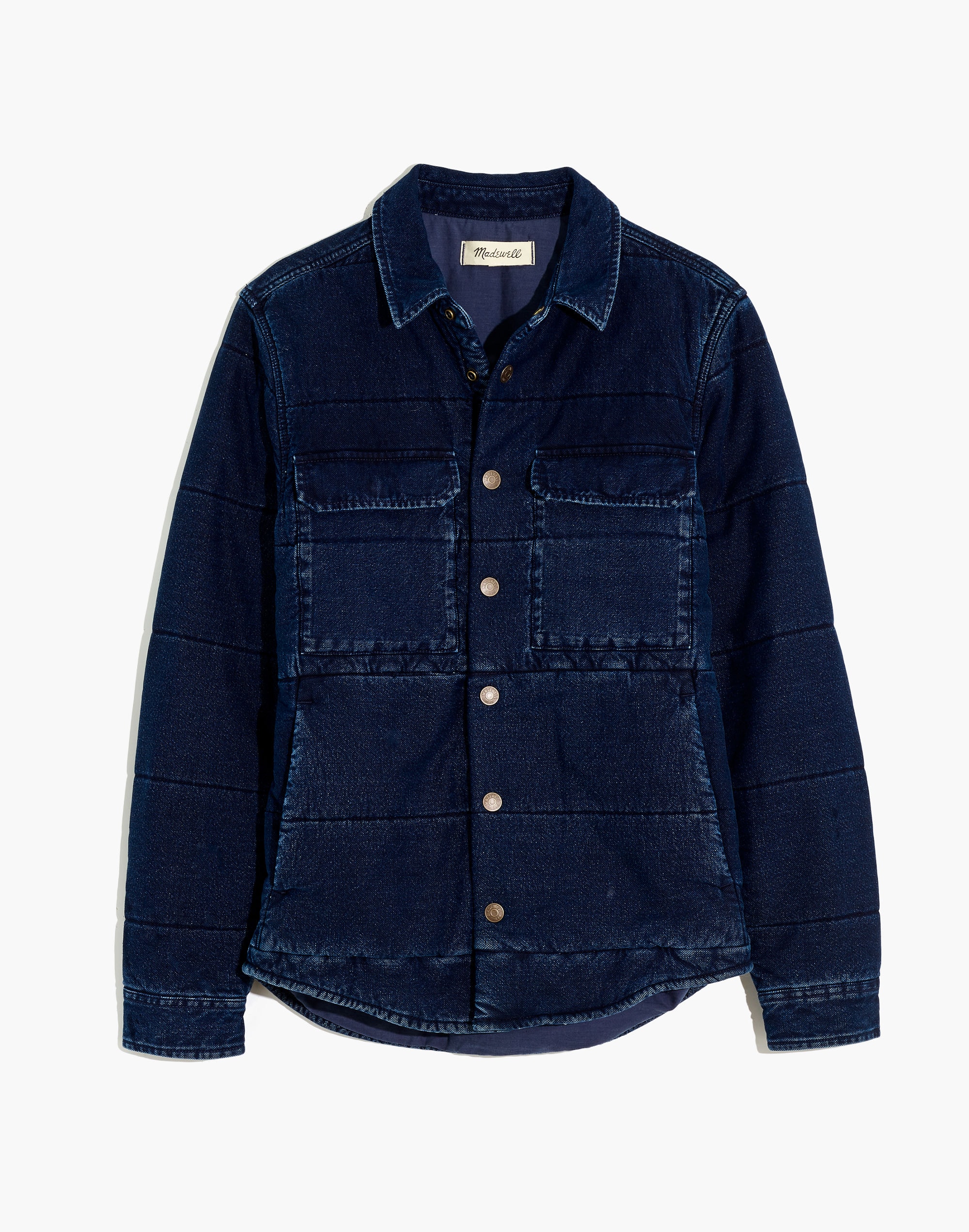 Quilted Indigo Shirt Jacket