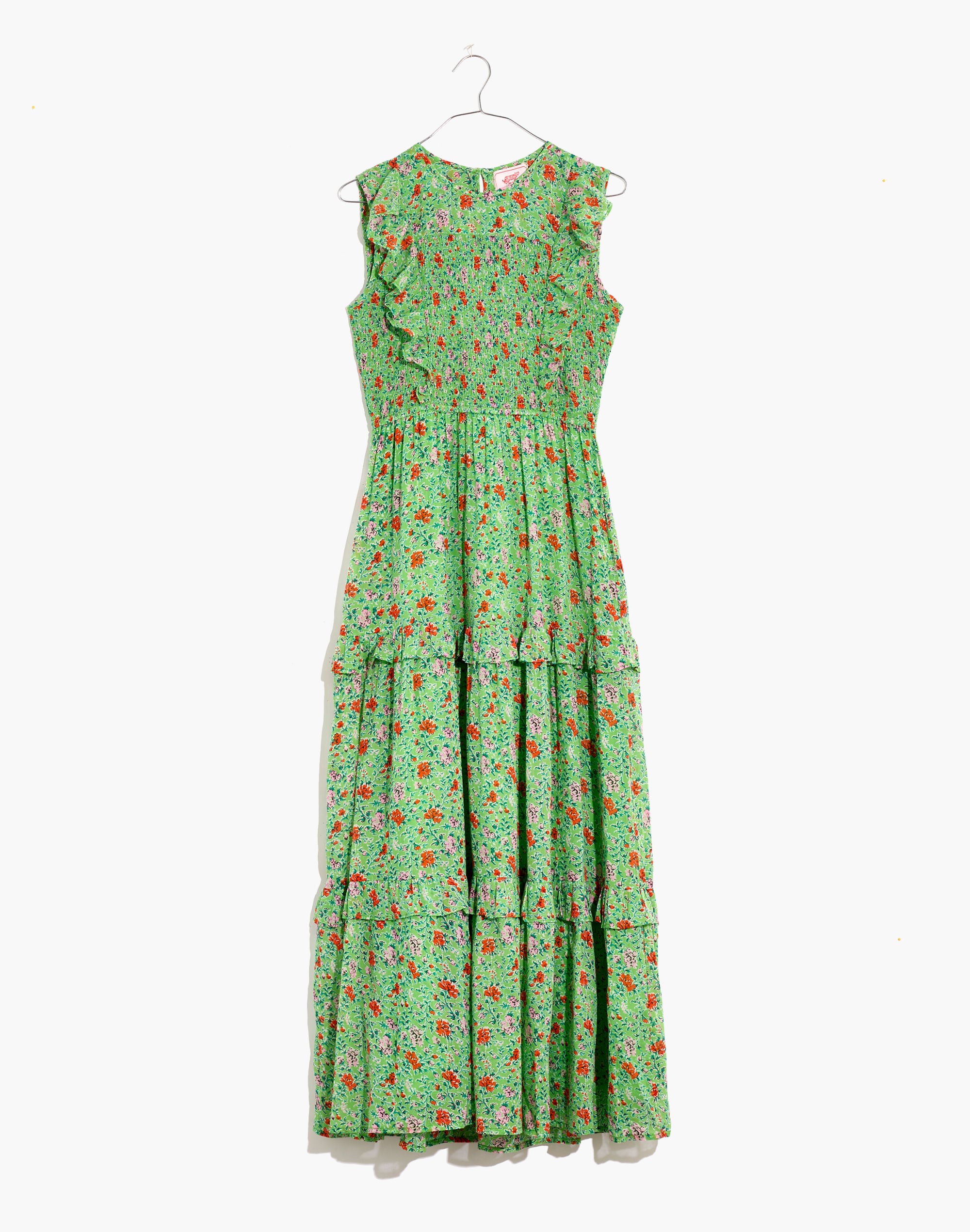 Banjanan Iris Ruffled Midi Dress in Siesta Bud Print