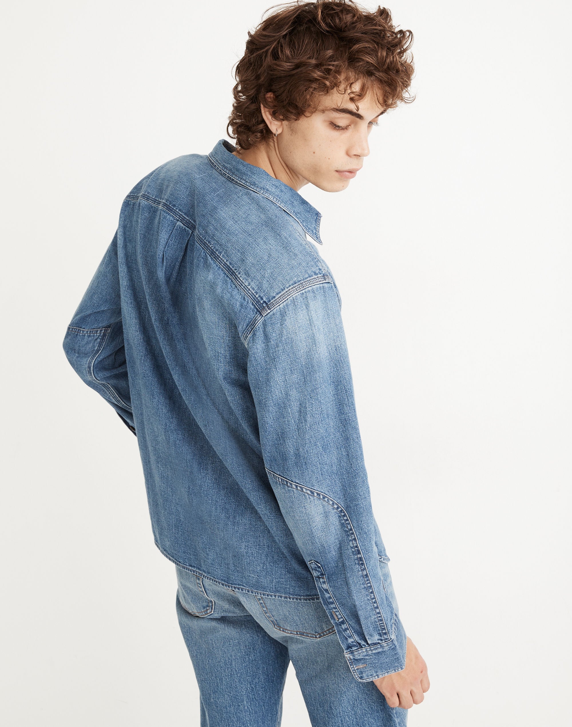 Denim Work Shirt in Dark Indigo Wash