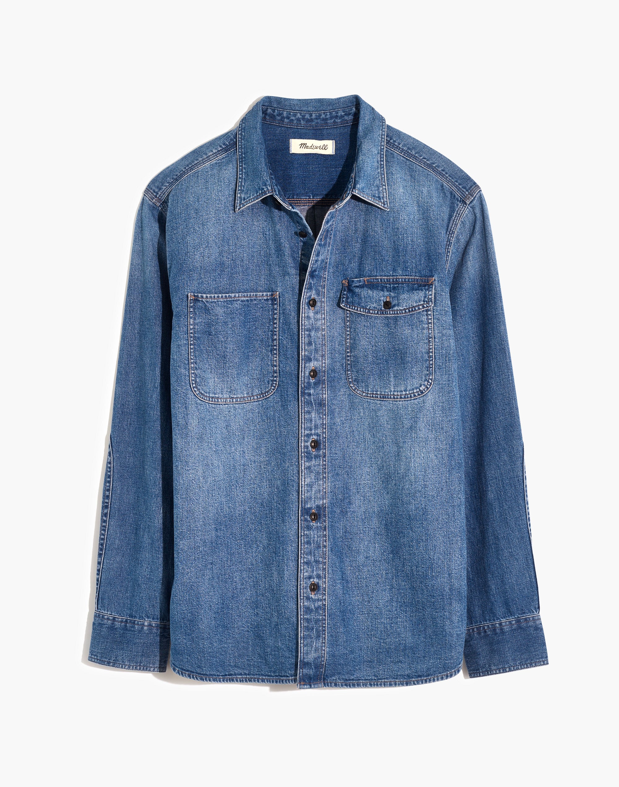 Denim Work Shirt in Dark Indigo Wash