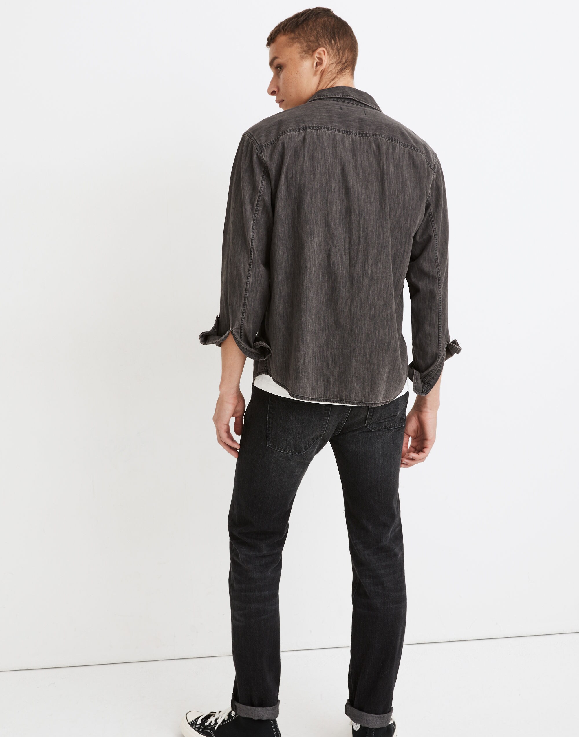 Denim Easy Long-Sleeve Shirt in Cutler Wash