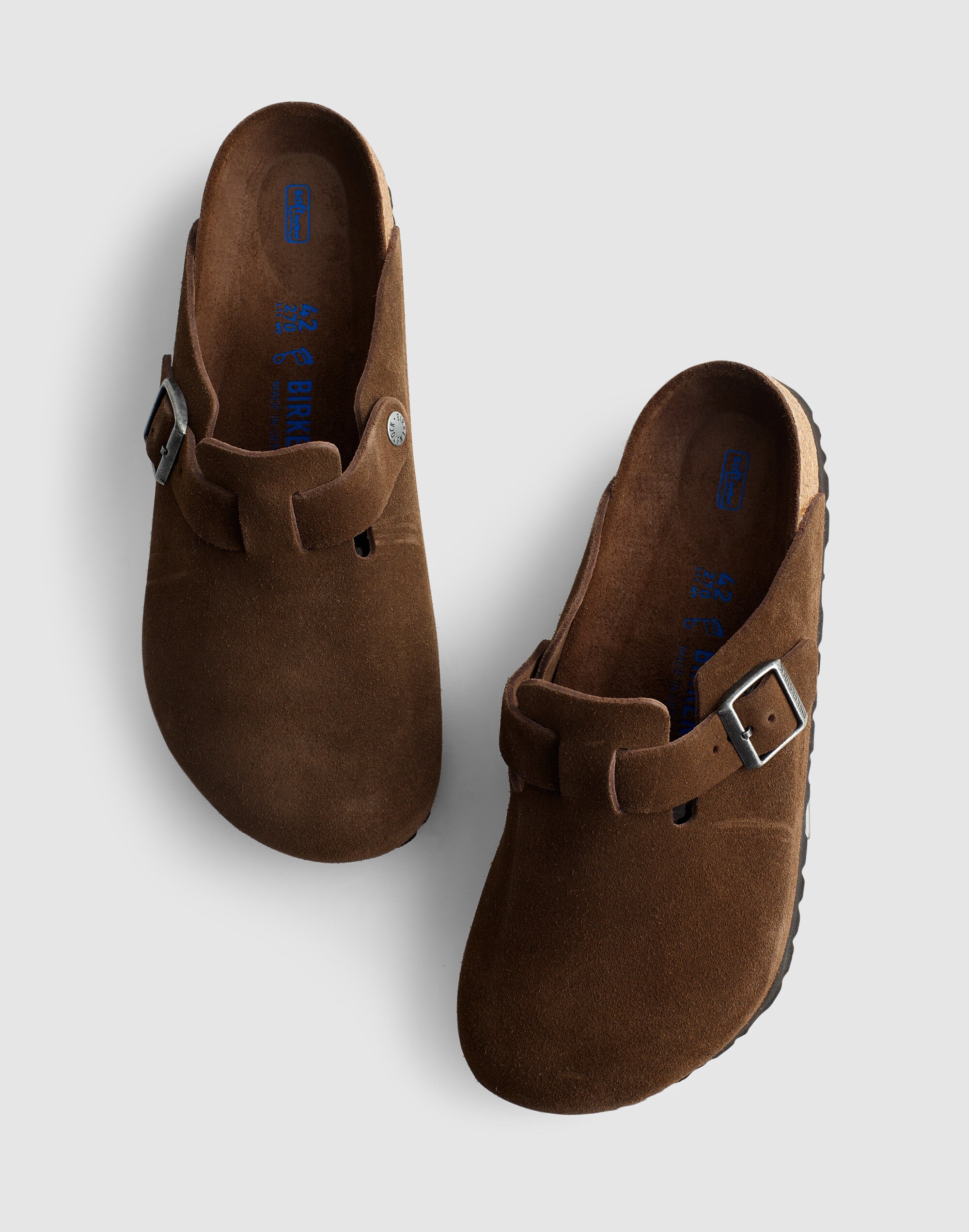 Birkenstock&reg; Boston Suede Soft Footbed Clogs