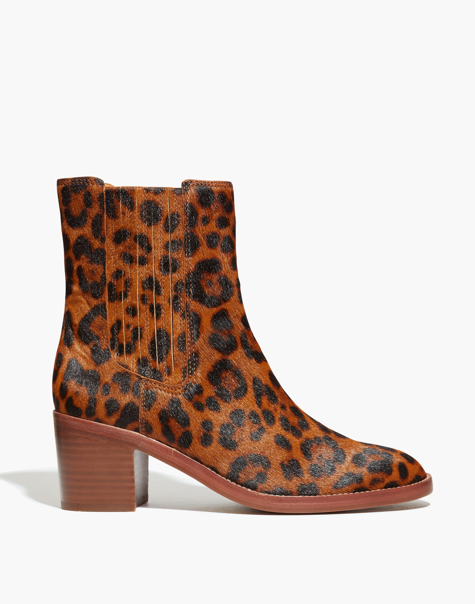 The Autumn High Chelsea Boot in Leopard Calf Hair