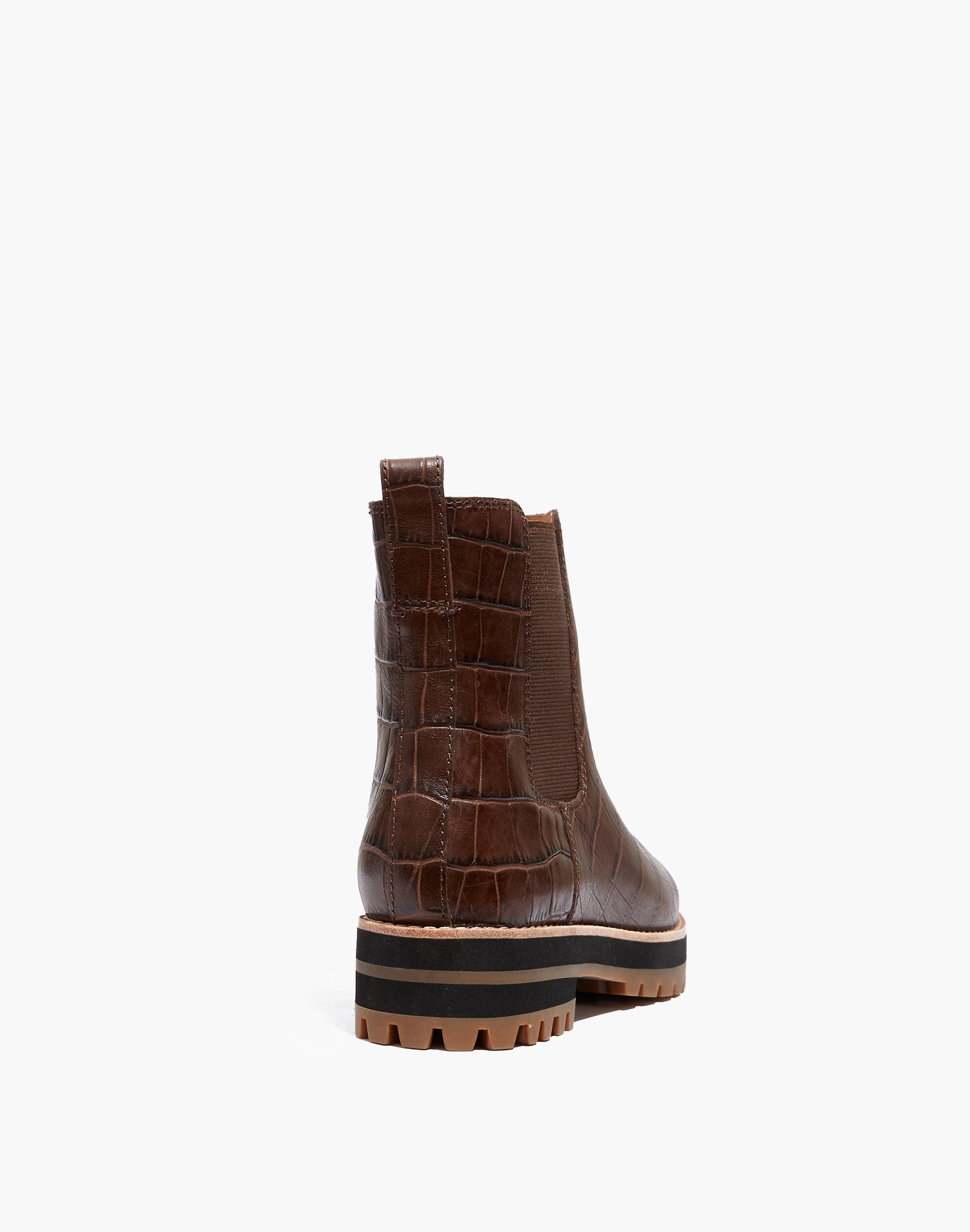 The Ivy Chelsea Boot in Croc Embossed Leather