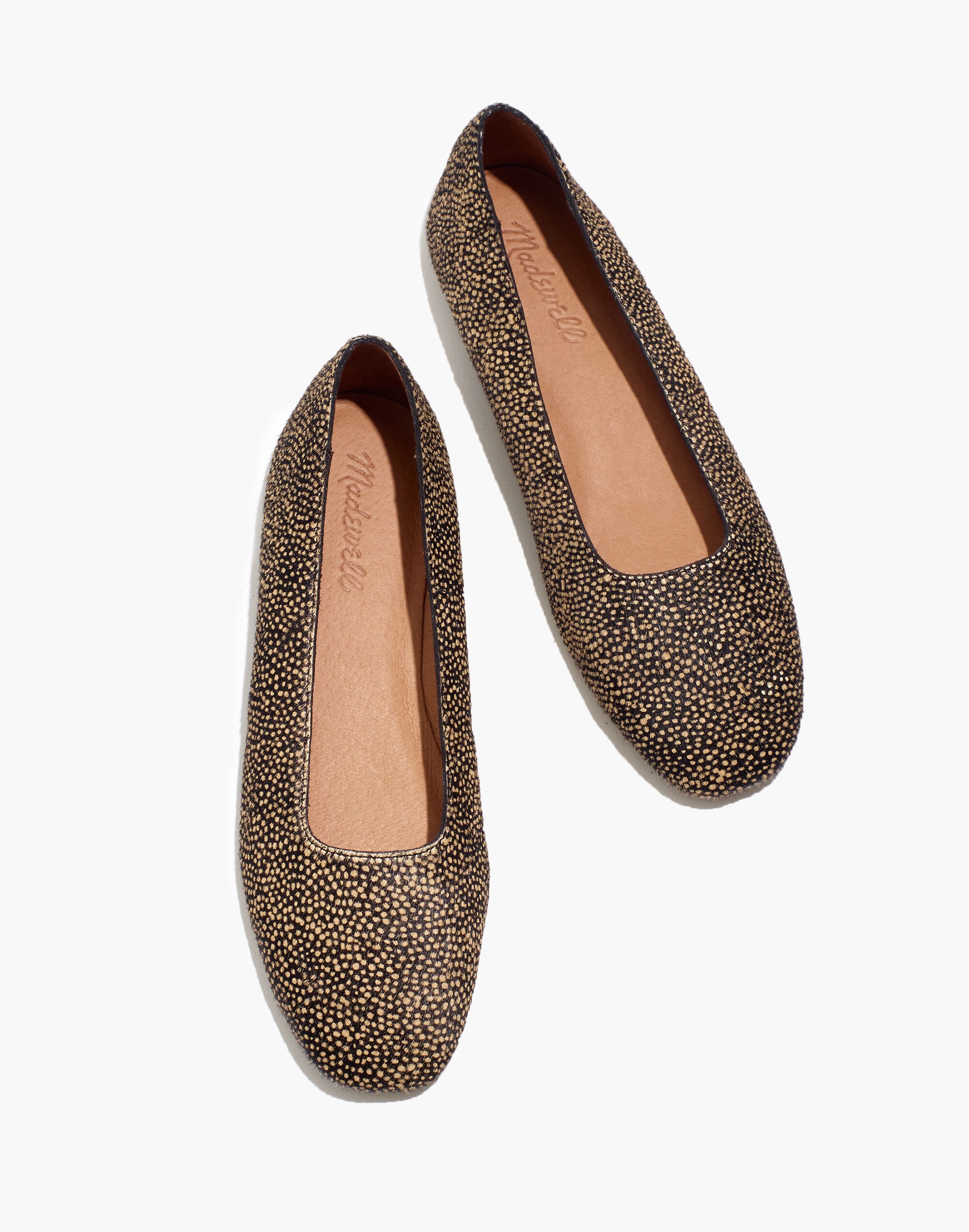 The Cory Flat in Spotted Calf Hair