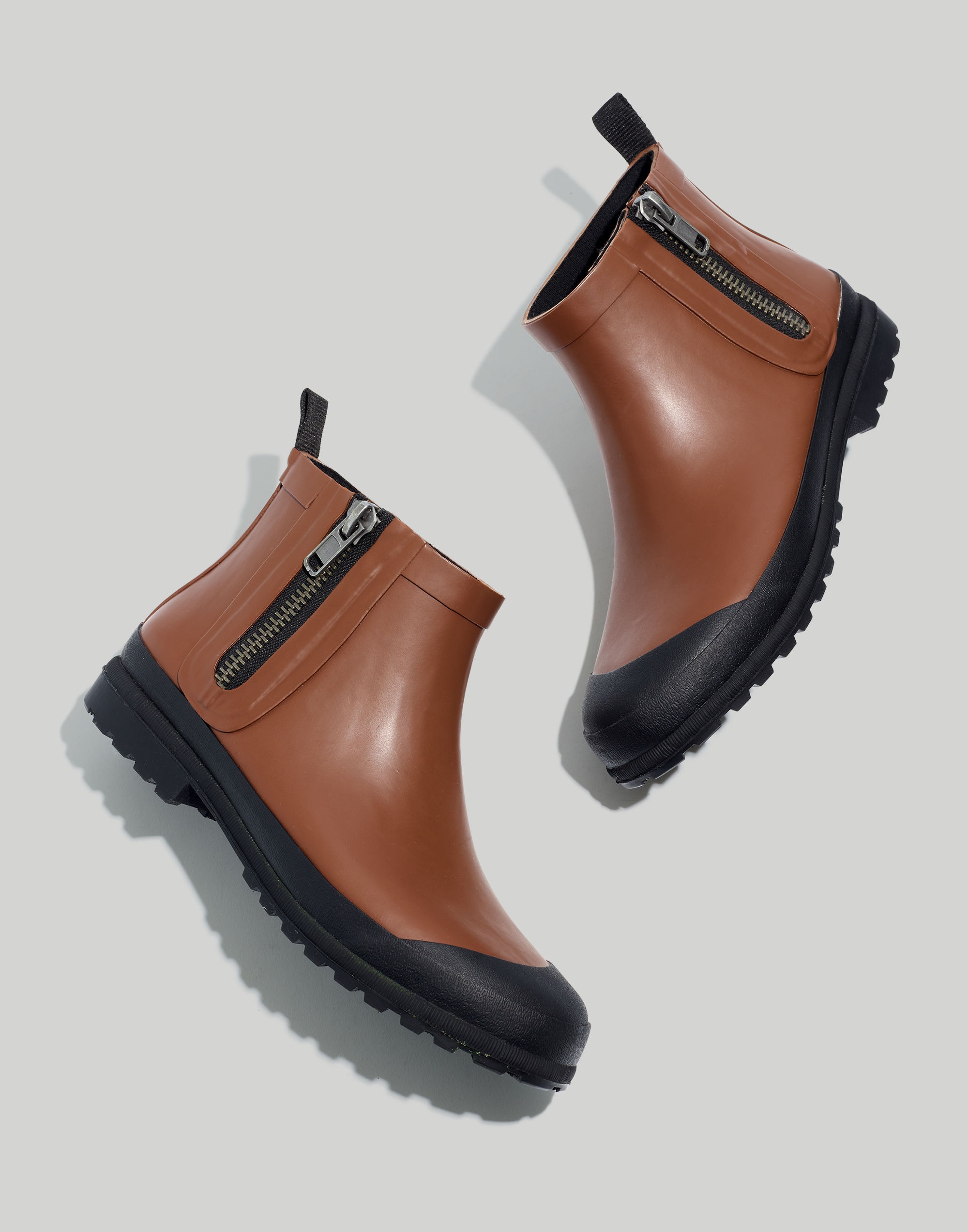 The Zip-Up Lugsole Rain Boot