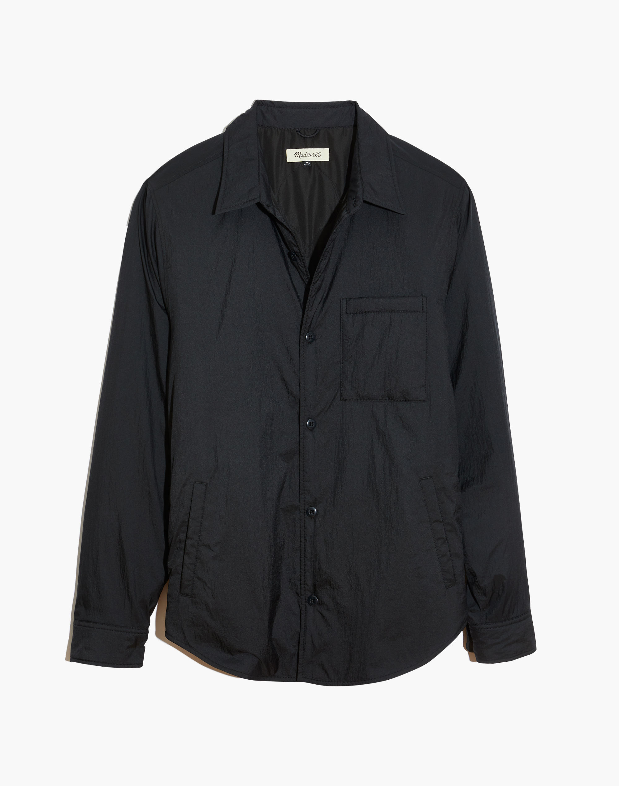Nylon Button-Up Shirt Jacket