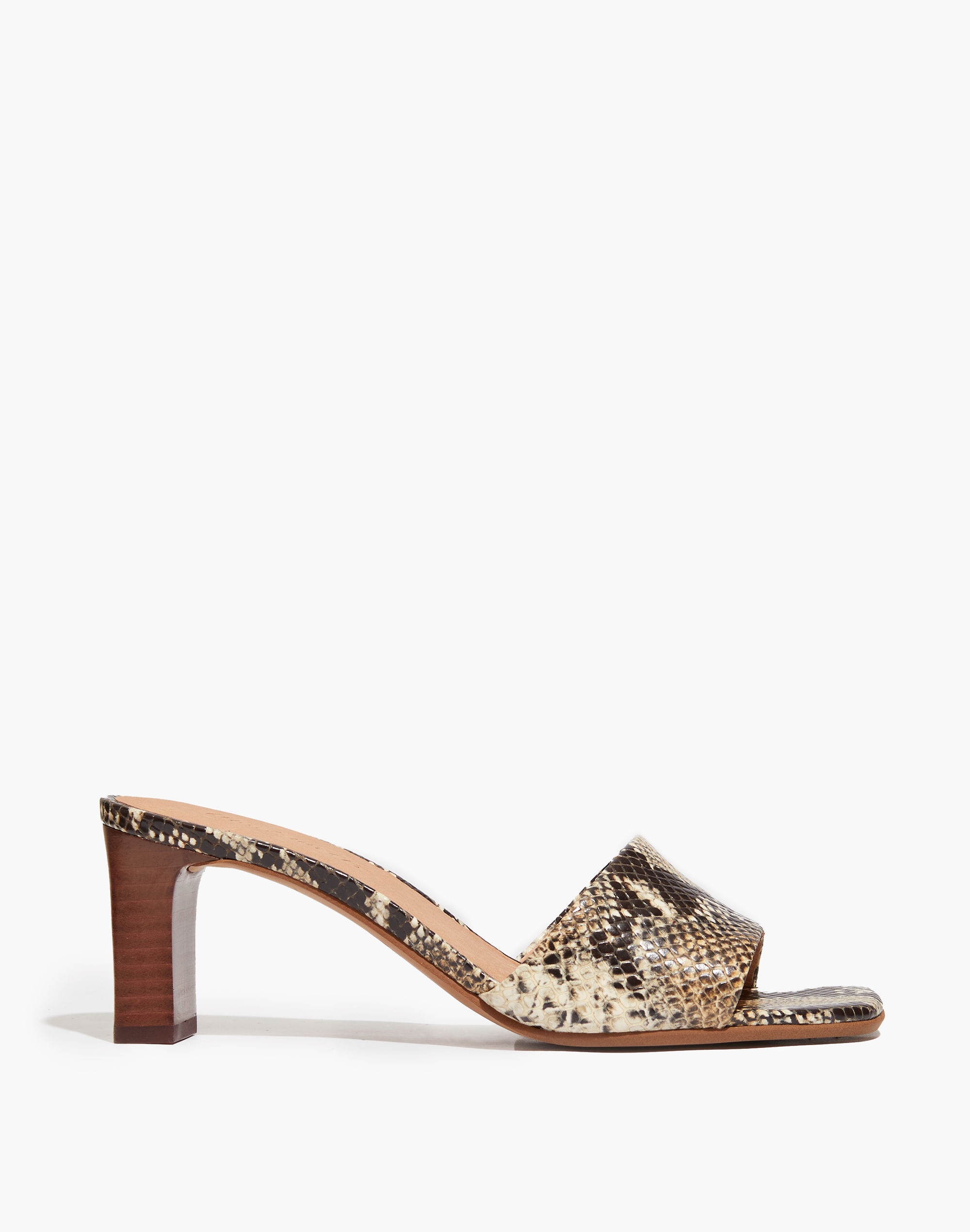 The Monica Mule in Snake Embossed Leather