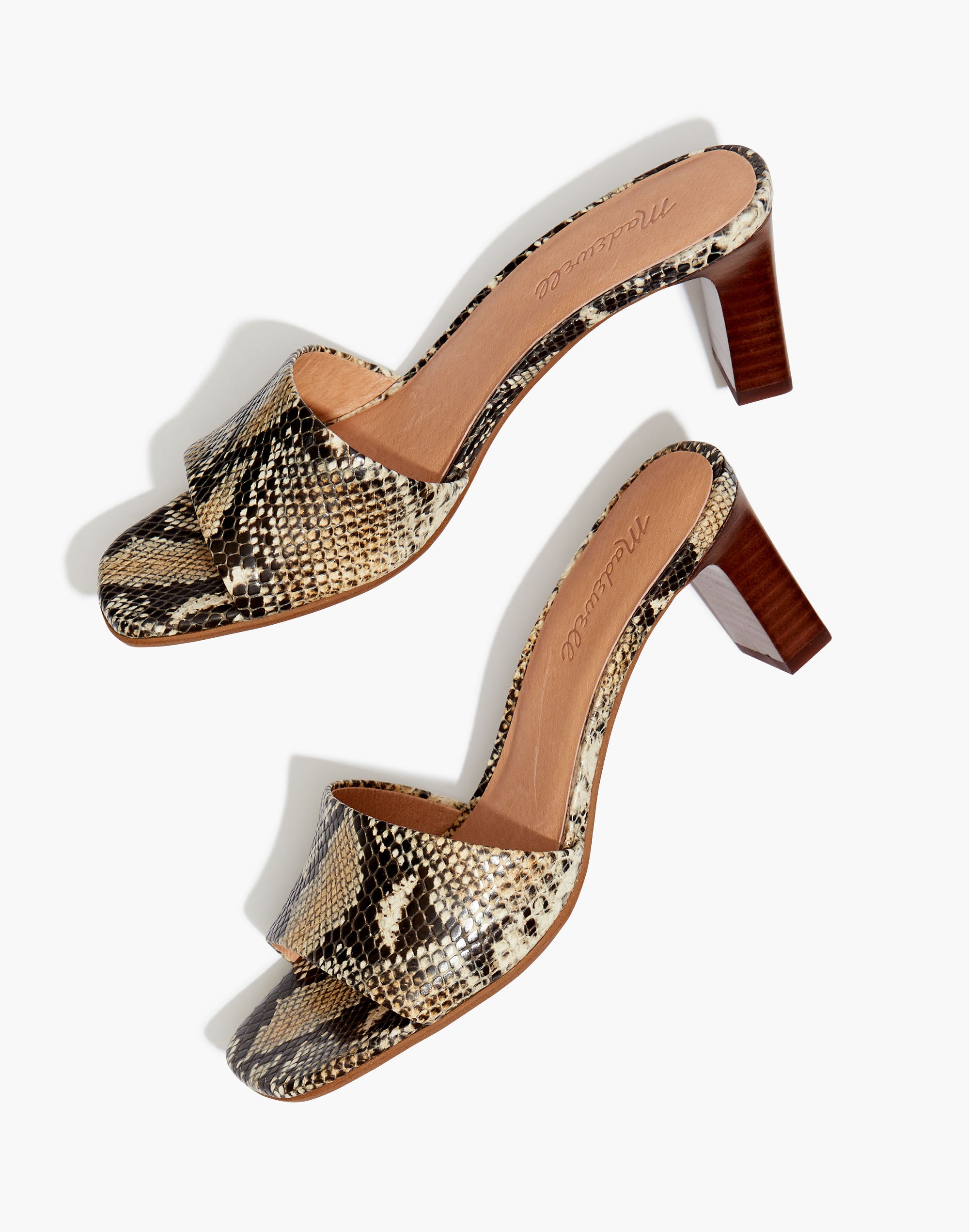 The Monica Mule in Snake Embossed Leather