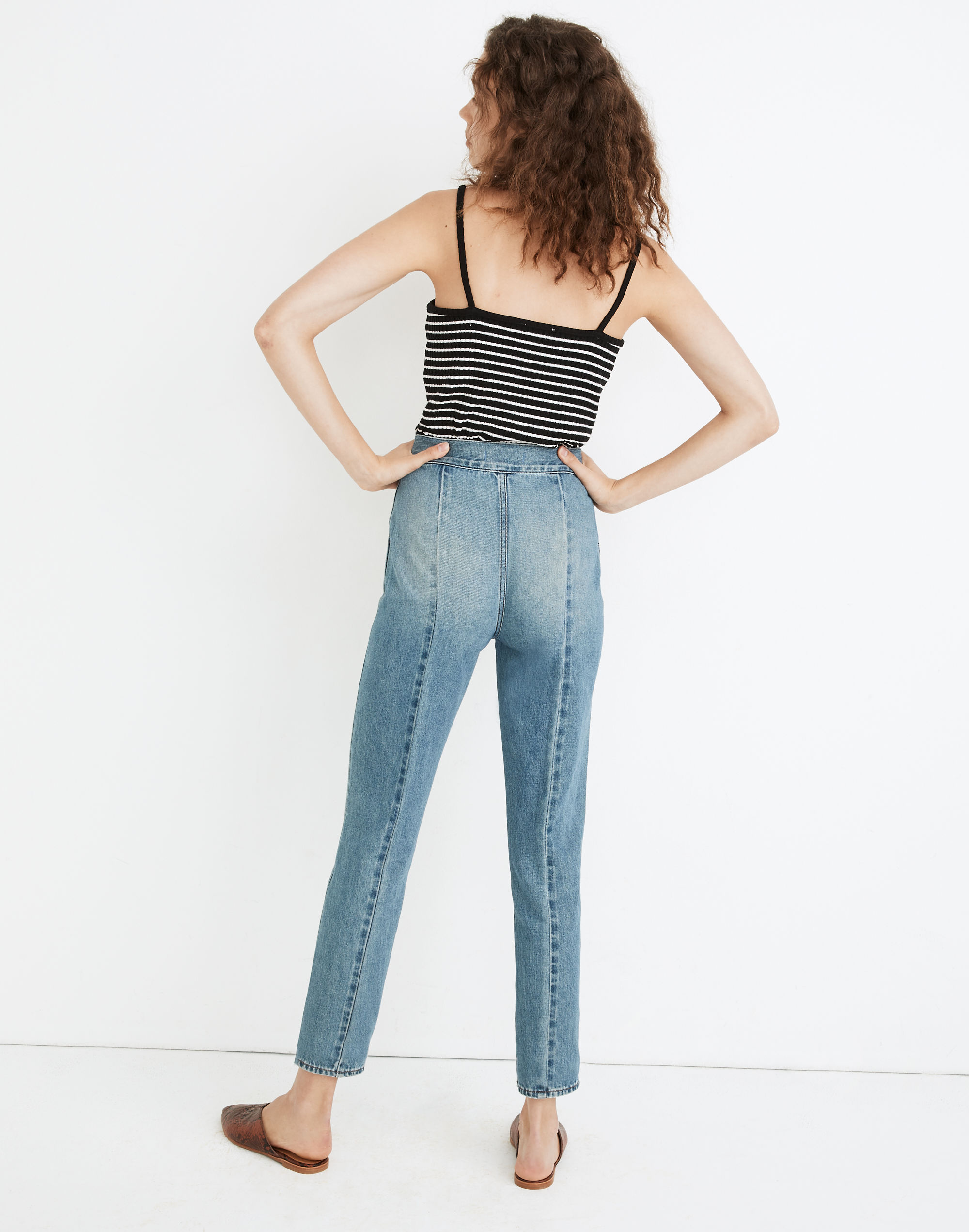 High-Rise Tapered Jeans