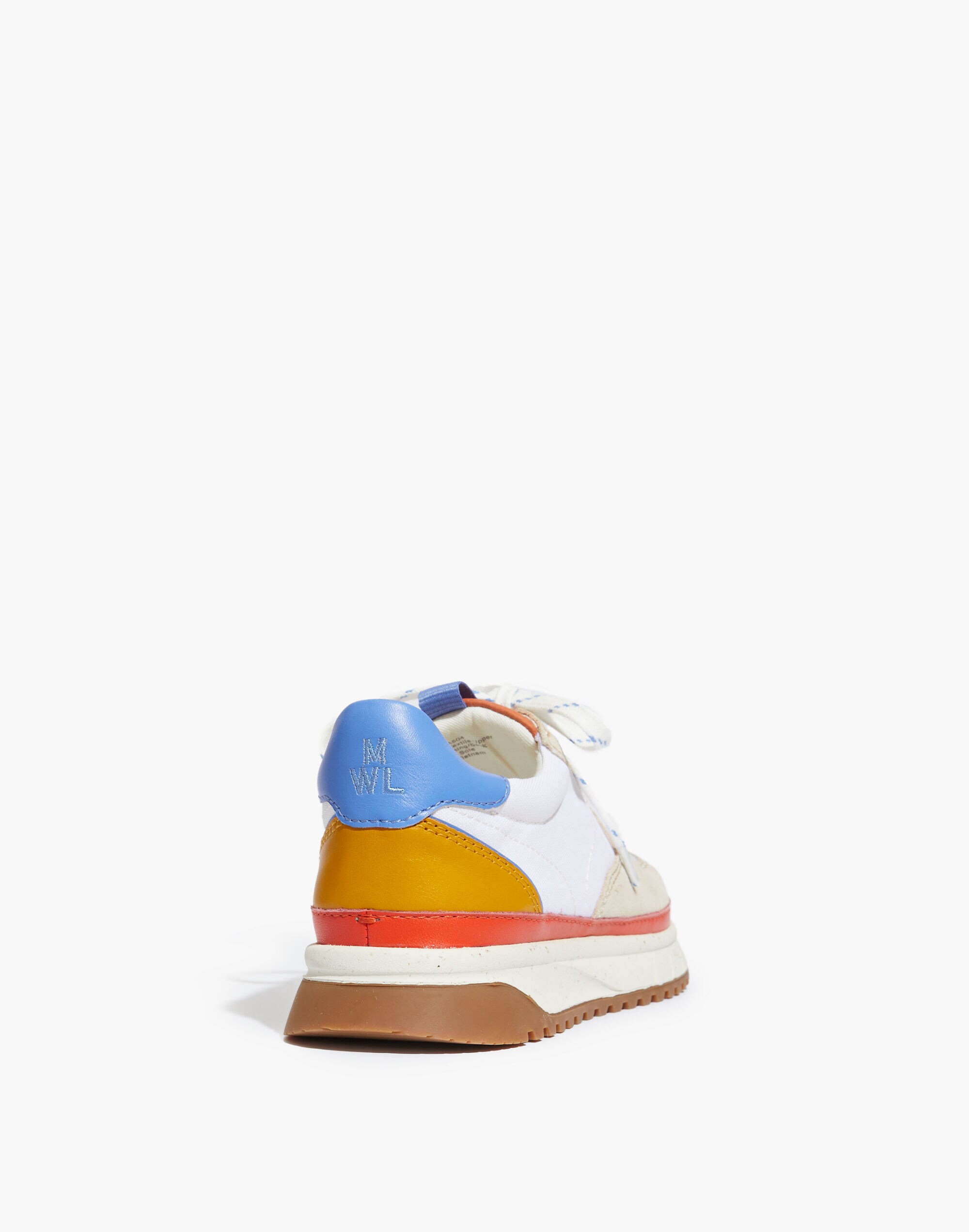 Kickoff Trainer Sneakers in Recycled Nylon, Suede and Leather