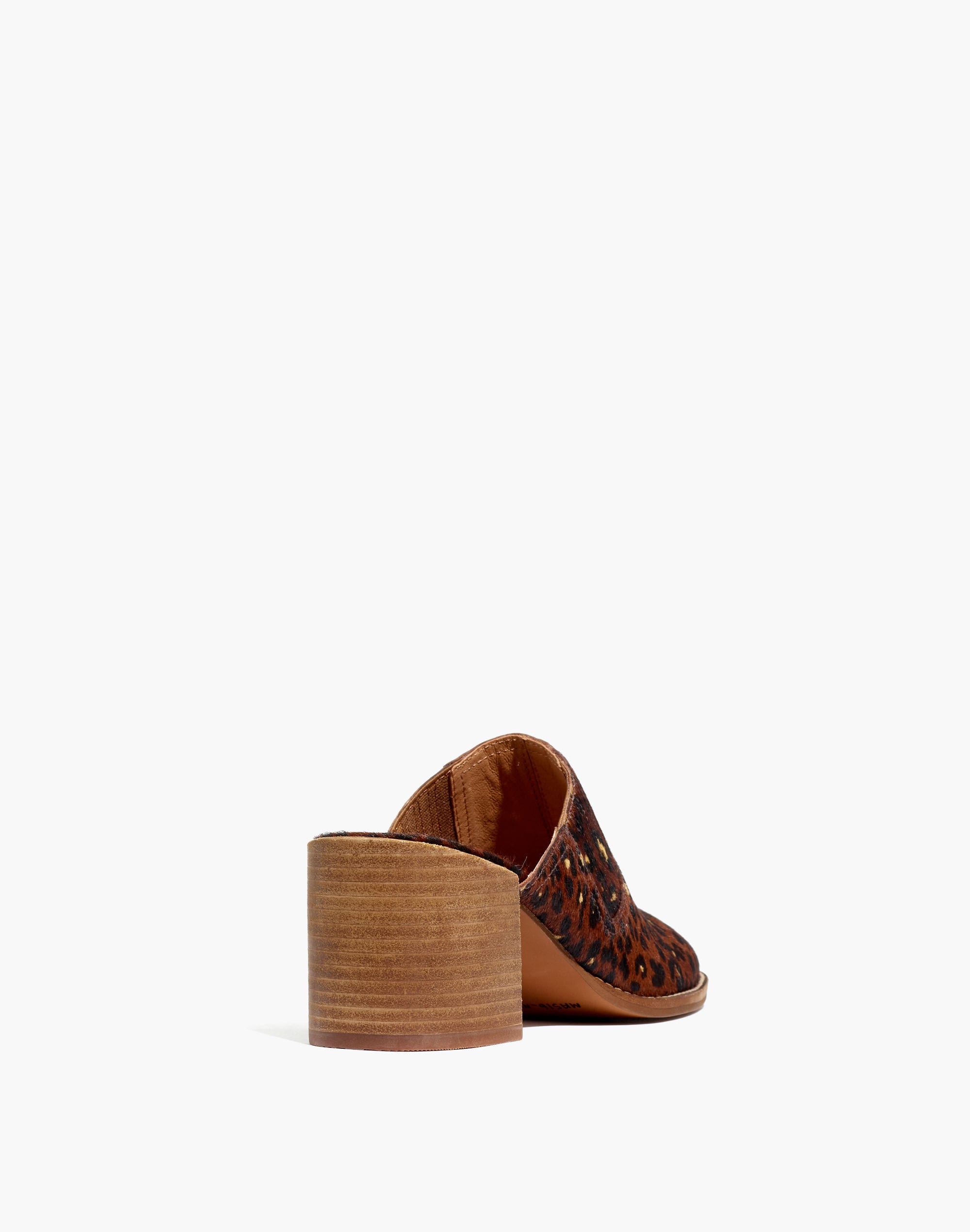 The Carey Mule in Painted Leopard Calf Hair