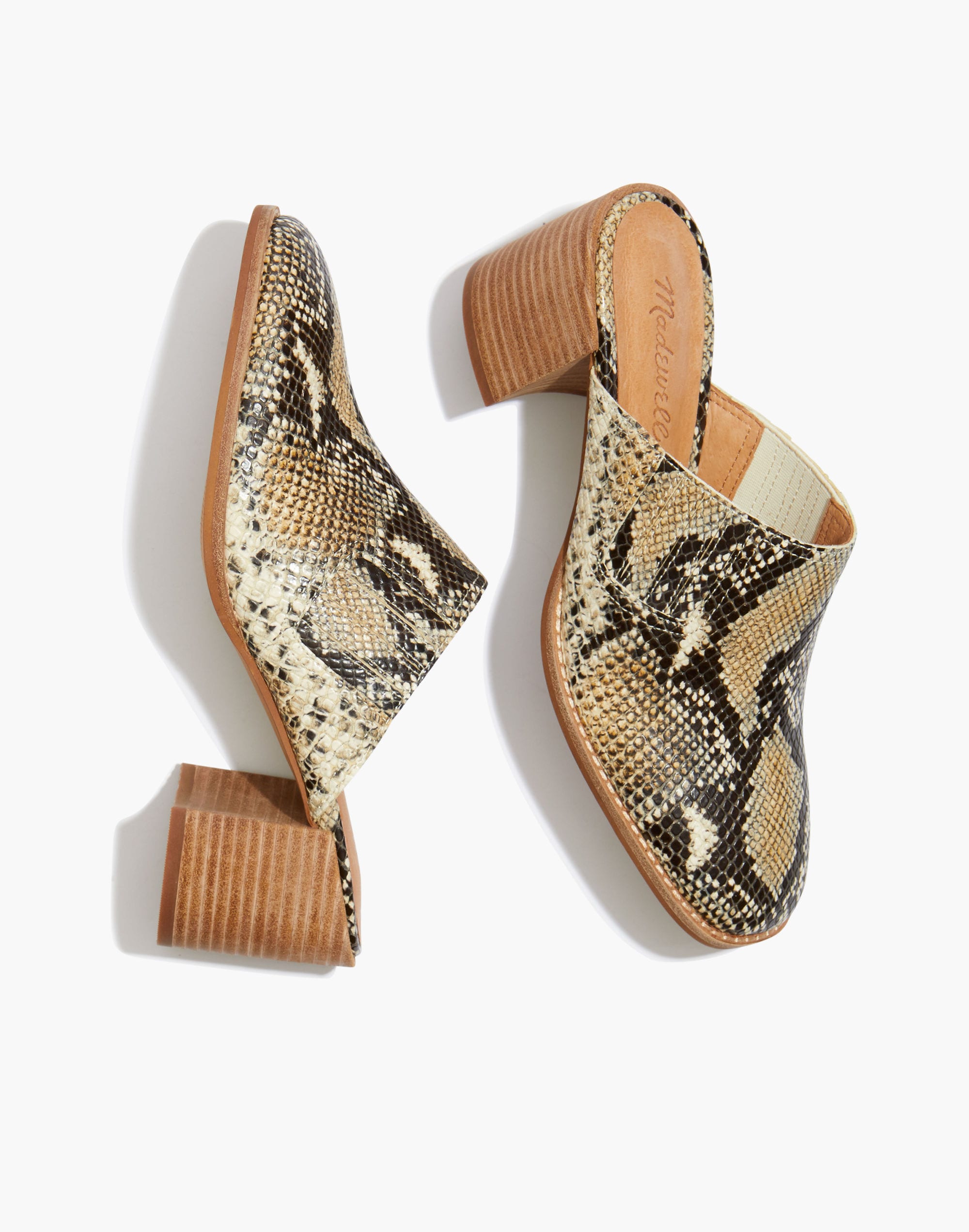 The Carey Mule in Snake Embossed Leather