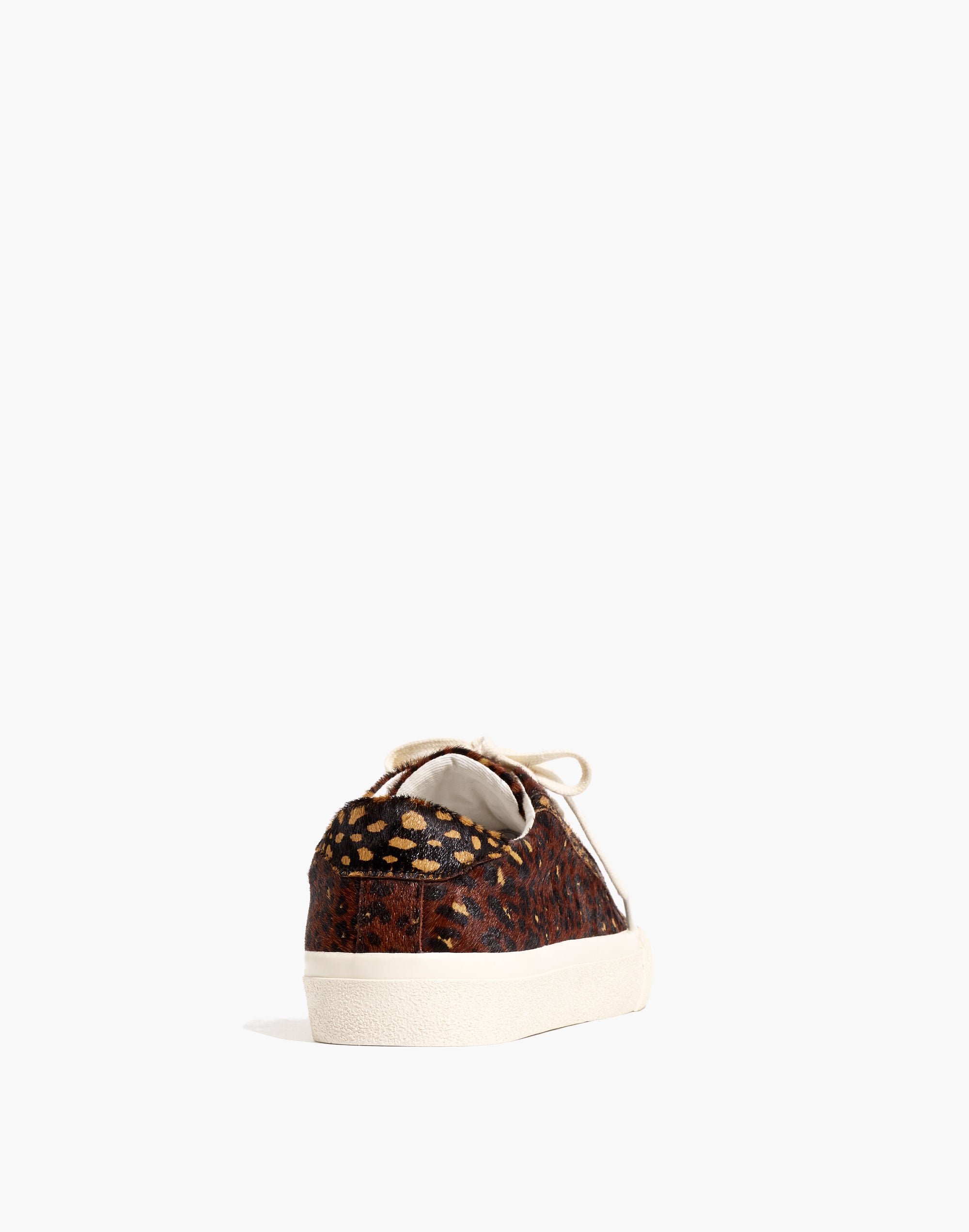 Sidewalk Low-Top Sneakers in Painted Leopard Colorblock Calf Hair