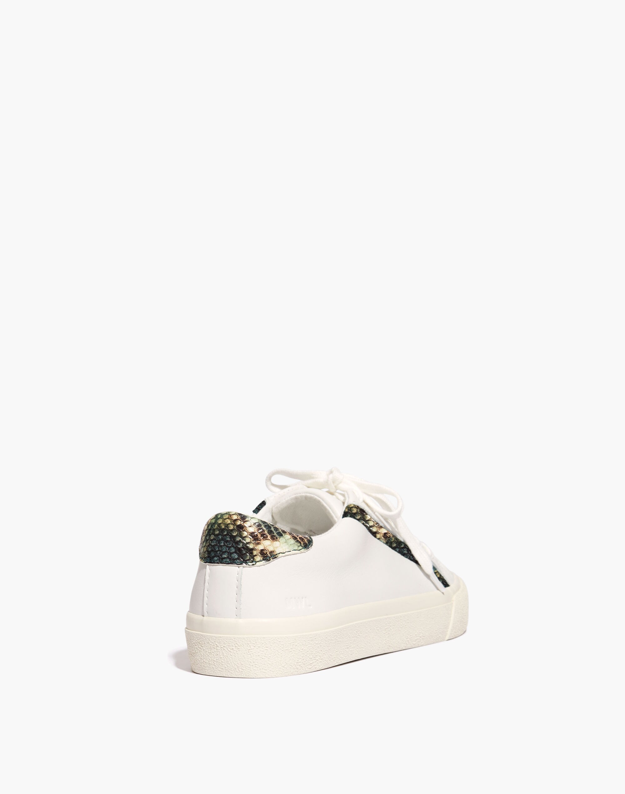 Sidewalk Low-Top Sneakers in Snake Embossed Leather