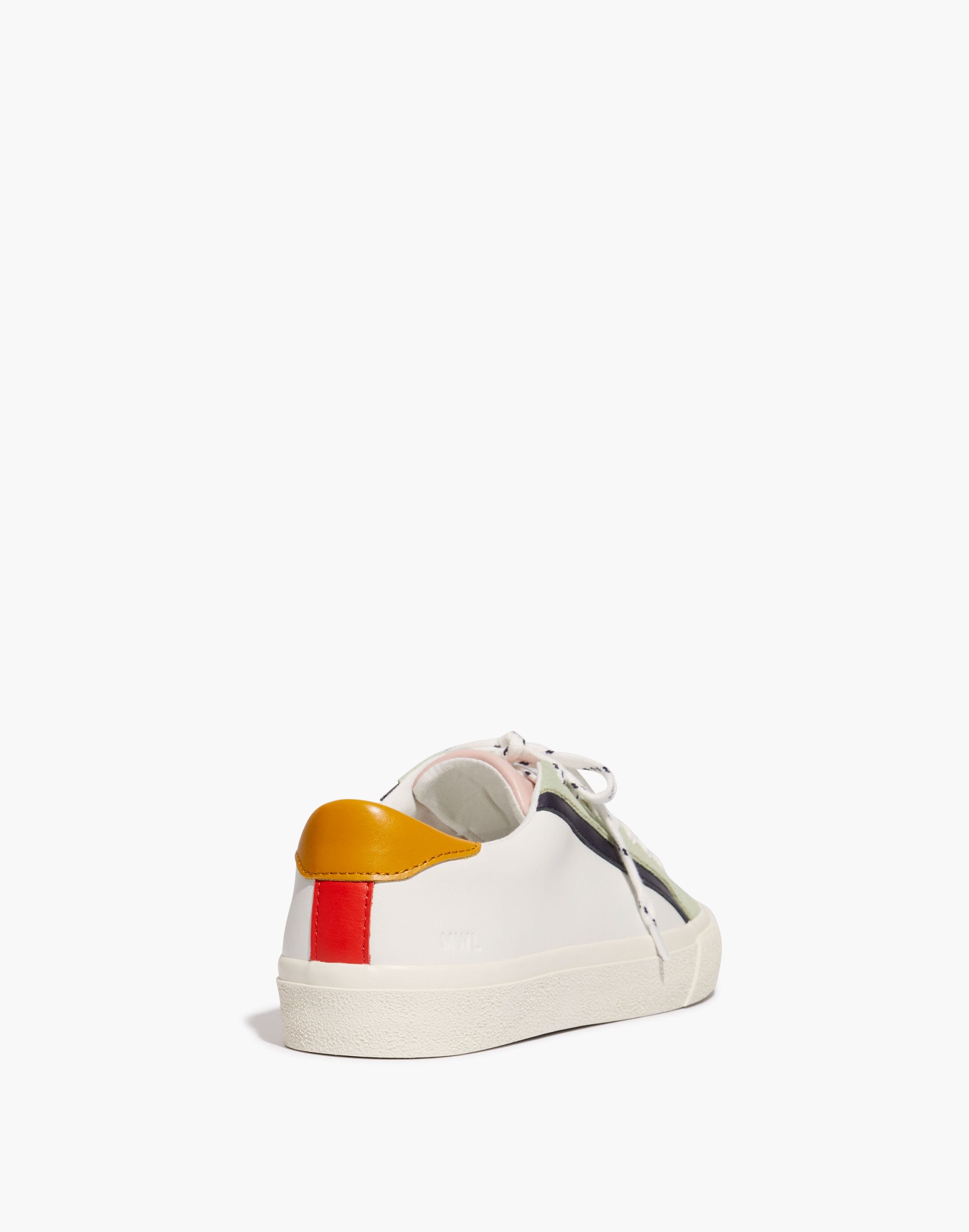 Sidewalk Low-Top Sneakers in Colorblock Leather